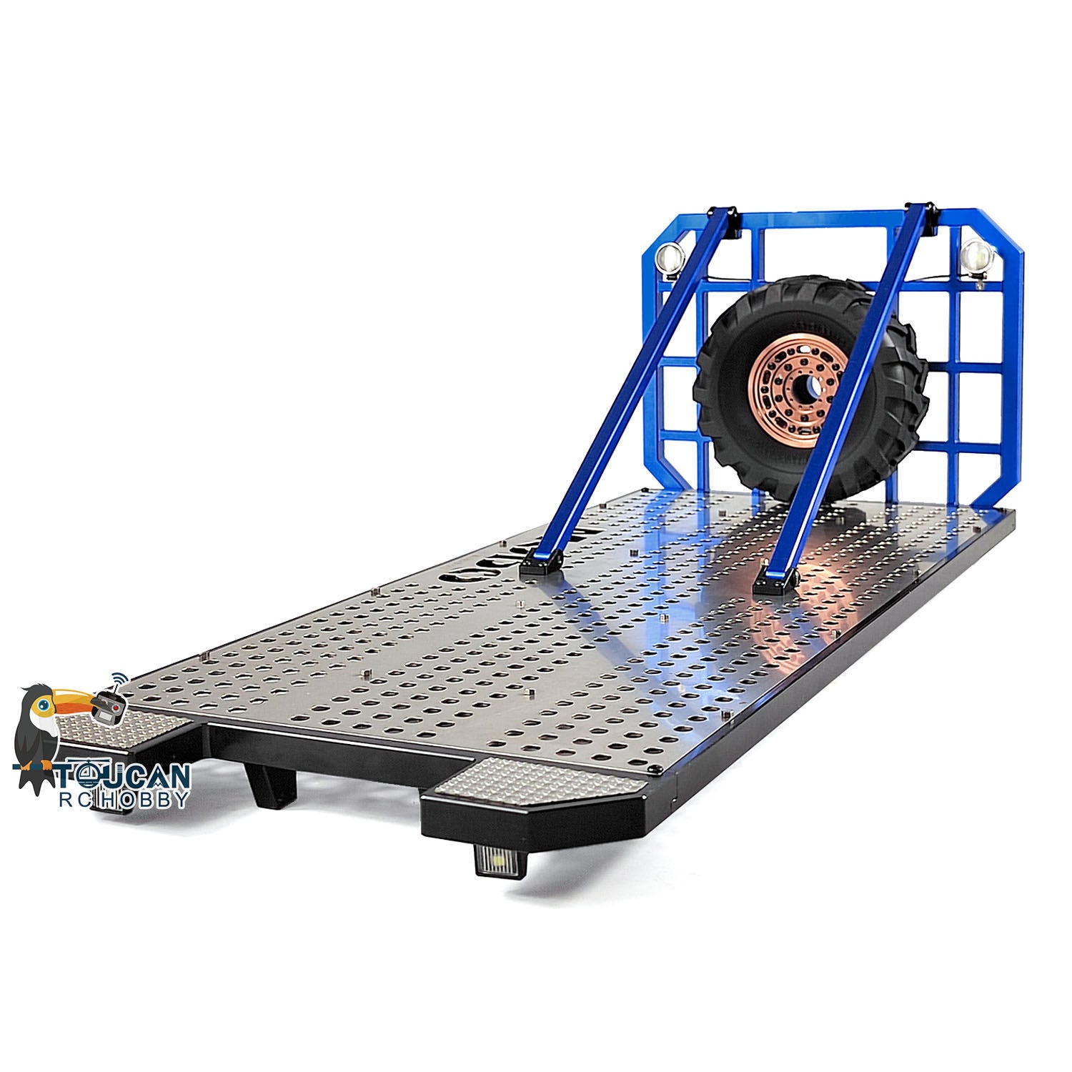 1/14 Scale Metal Flatbed for 8x8 RC Rock Crawler Truck - Heavy Duty Radio Controlled Car Accessory for Off-Road Climbing & Simulation Models | Perfect for Trail Adventures & RC Vehicle Customization