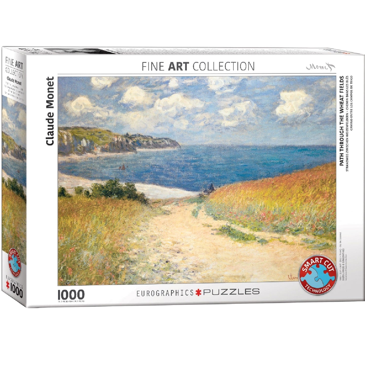 Eurographics 1000-Piece Jigsaw Puzzle - Monet's Path Through Wheat Field - Art Puzzle for Adults & Teens - Relaxing Home Activity & Gift Idea
