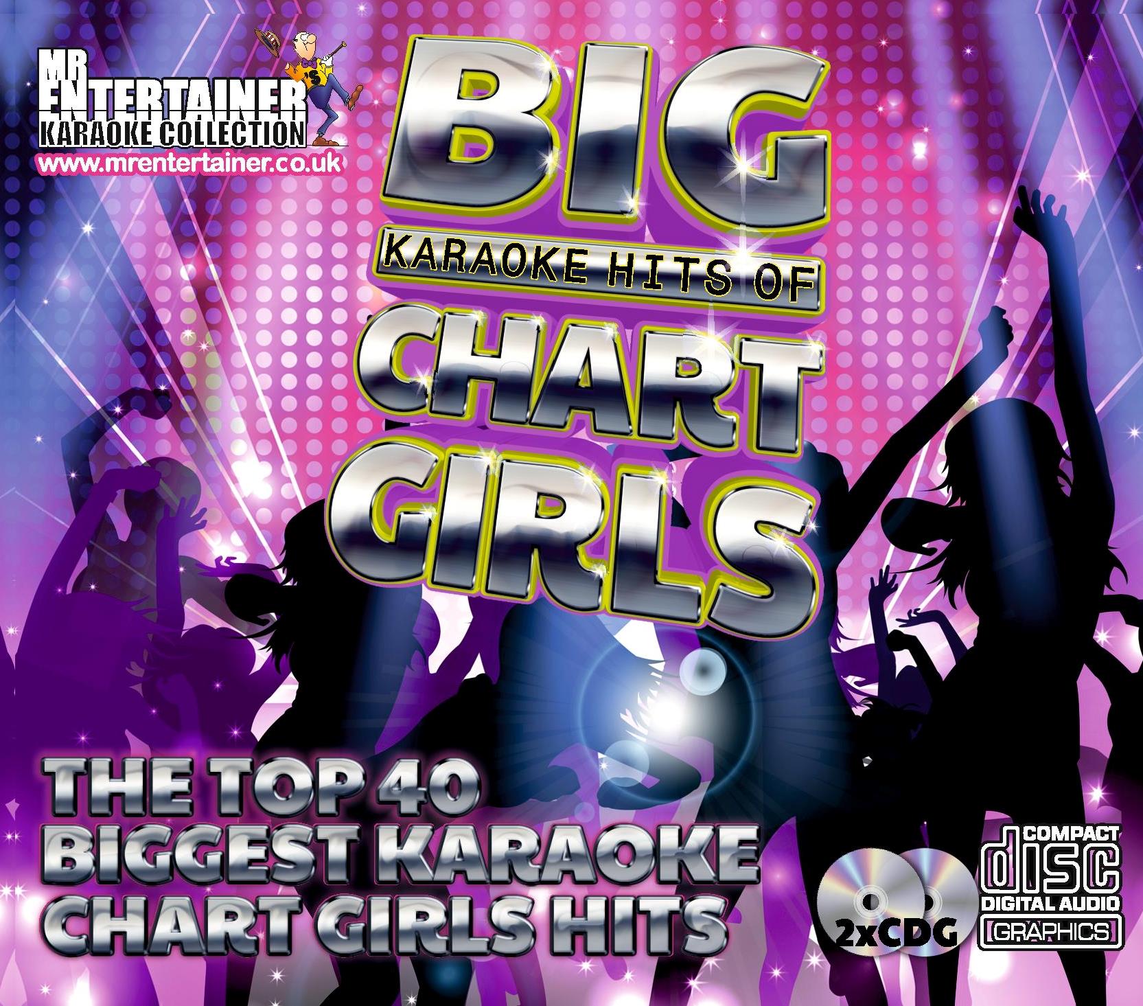 Mr Entertainer Big Karaoke Hits of Chart Girls - Best Karaoke Songs for Women | Perfect for Parties, Girls Night Out & Home Singing Fun