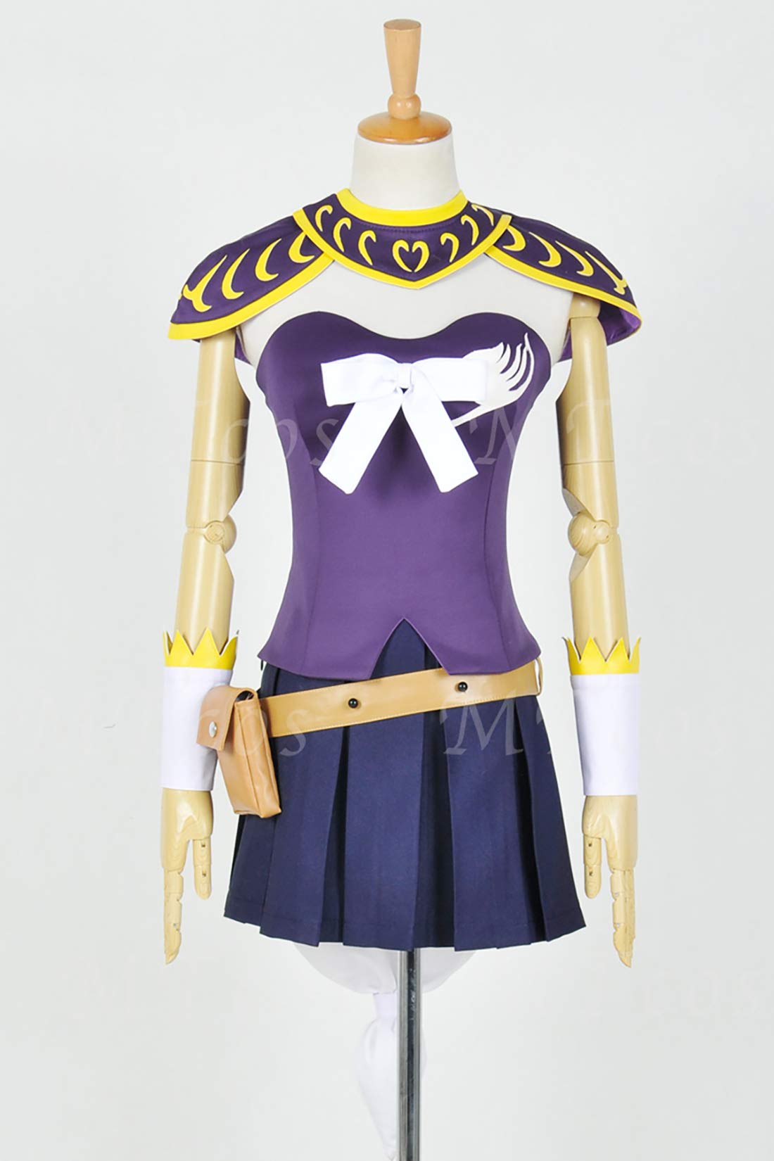 Fairy Tail Lucy Heartfilia Cosplay Costume Set with Shawl Cape - Anime Convention Outfit, Halloween Dress Up, Role Play Costume for Fans