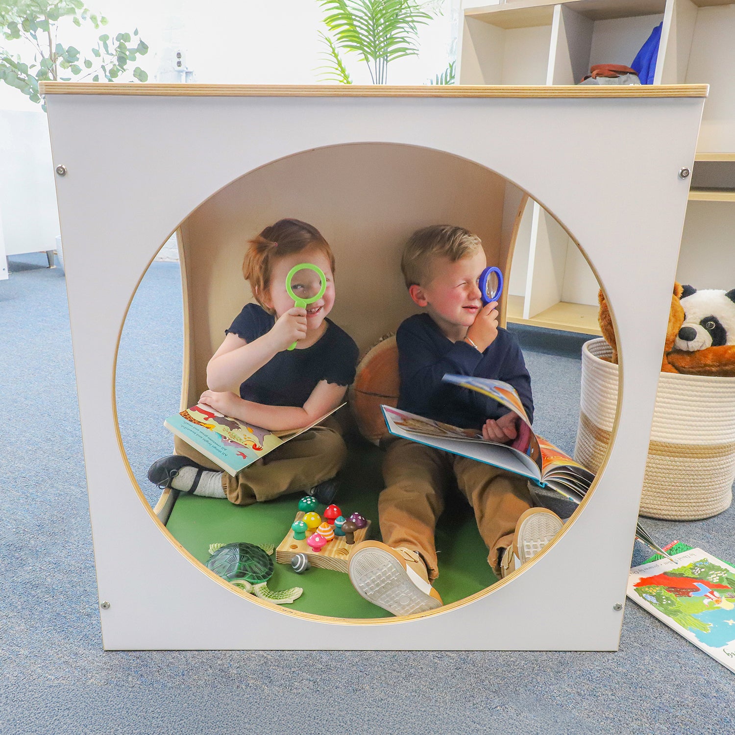 Elevated Play House Cube with Floor Mat - WB2920 - Indoor & Outdoor Kids Play Tent for Toddlers - Perfect for Playrooms, Backyards, and Camping Adventures