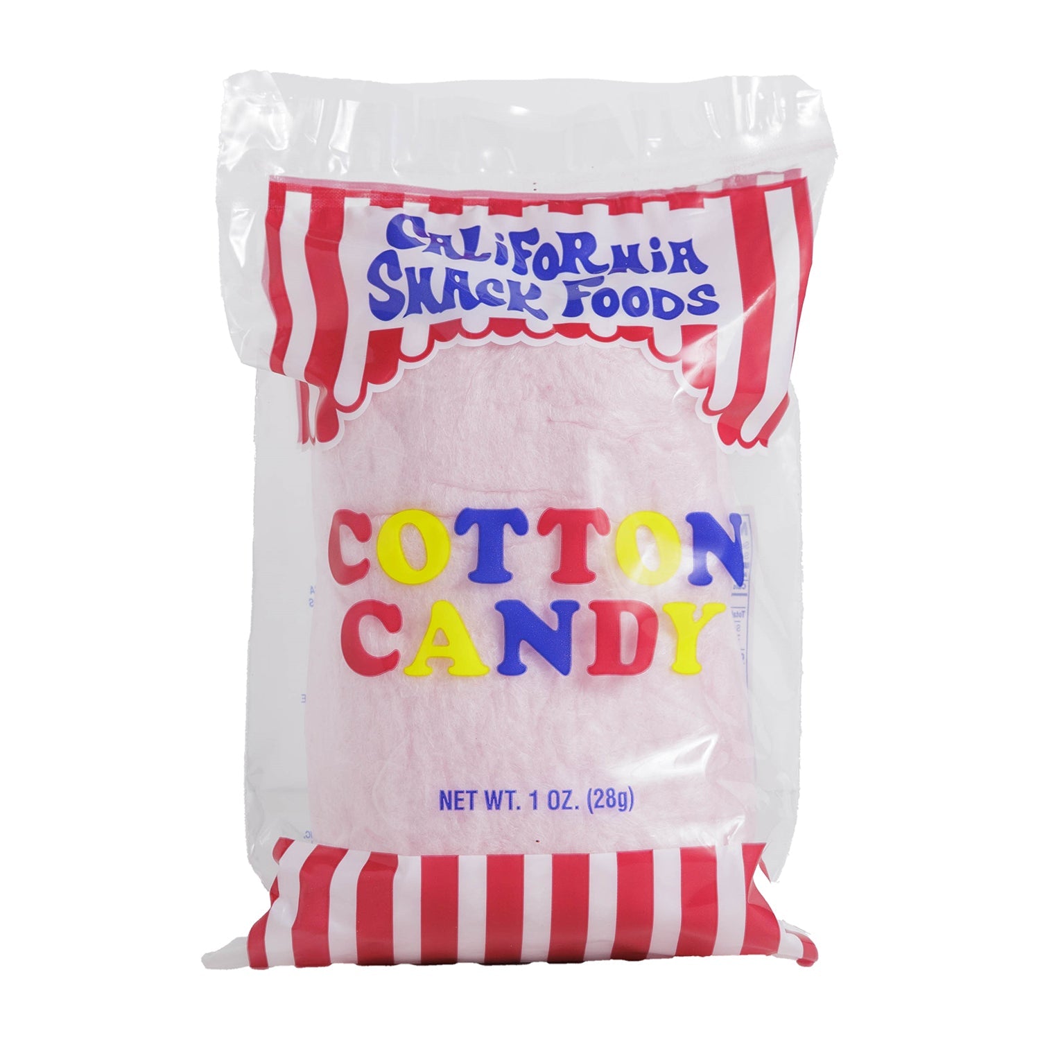 California Cotton Candy - 1oz Bags, 12 Count Case | Sweet Fluffy Treat for Parties, Events & Snacking