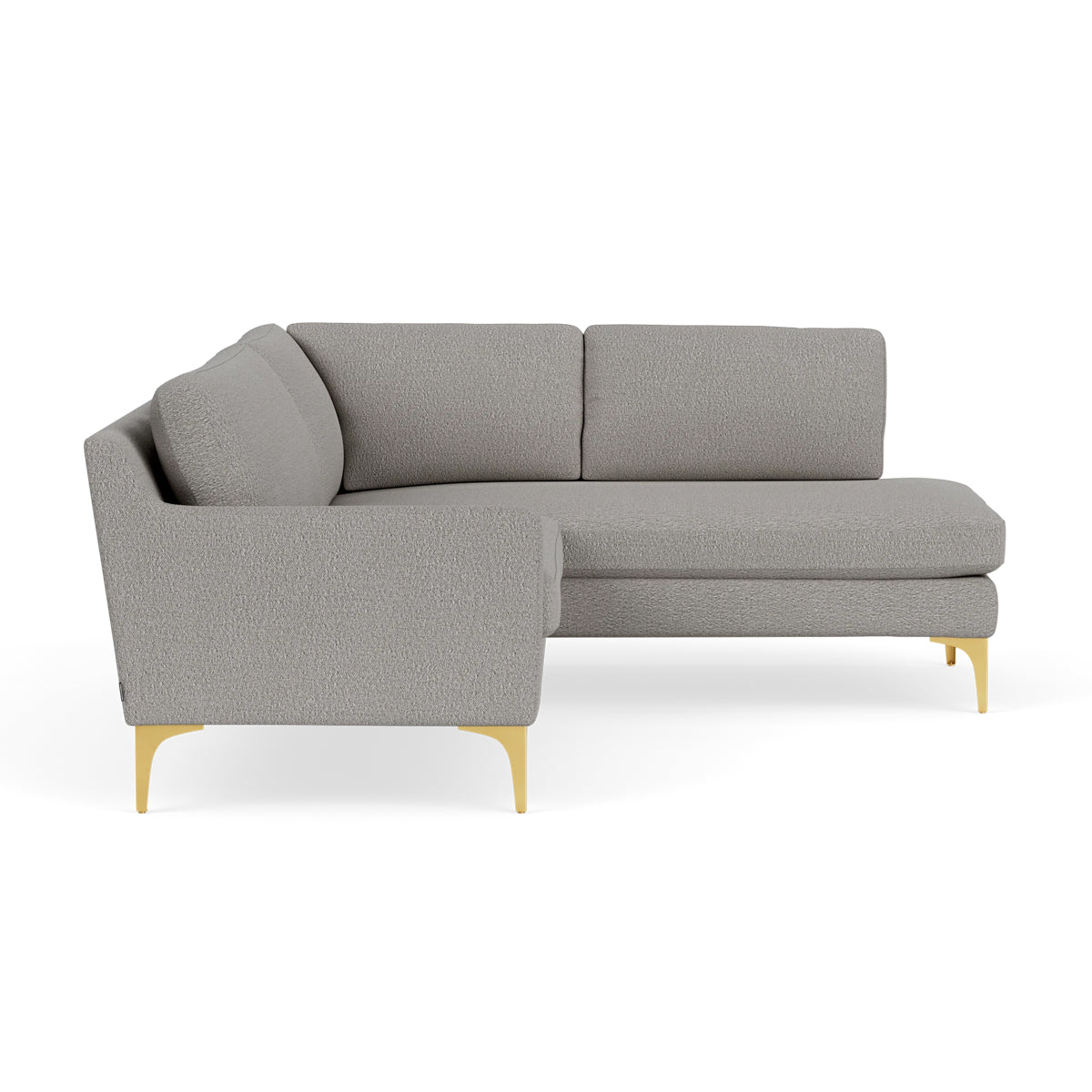 Astha Boucle Right Corner Sofa - Modern L-Shaped Sectional Couch for Living Room, Lounge & Small Spaces | Soft Upholstery, Comfortable Seating, Stylish Home Decor