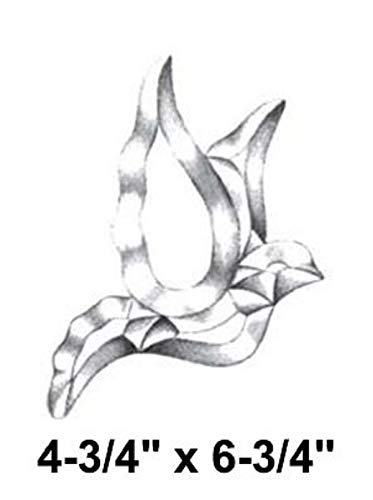 Stained Glass Art Supplies - Small Dove Facing Right Bevel Cluster for DIY Crafts, Home Decor & Church Window Projects