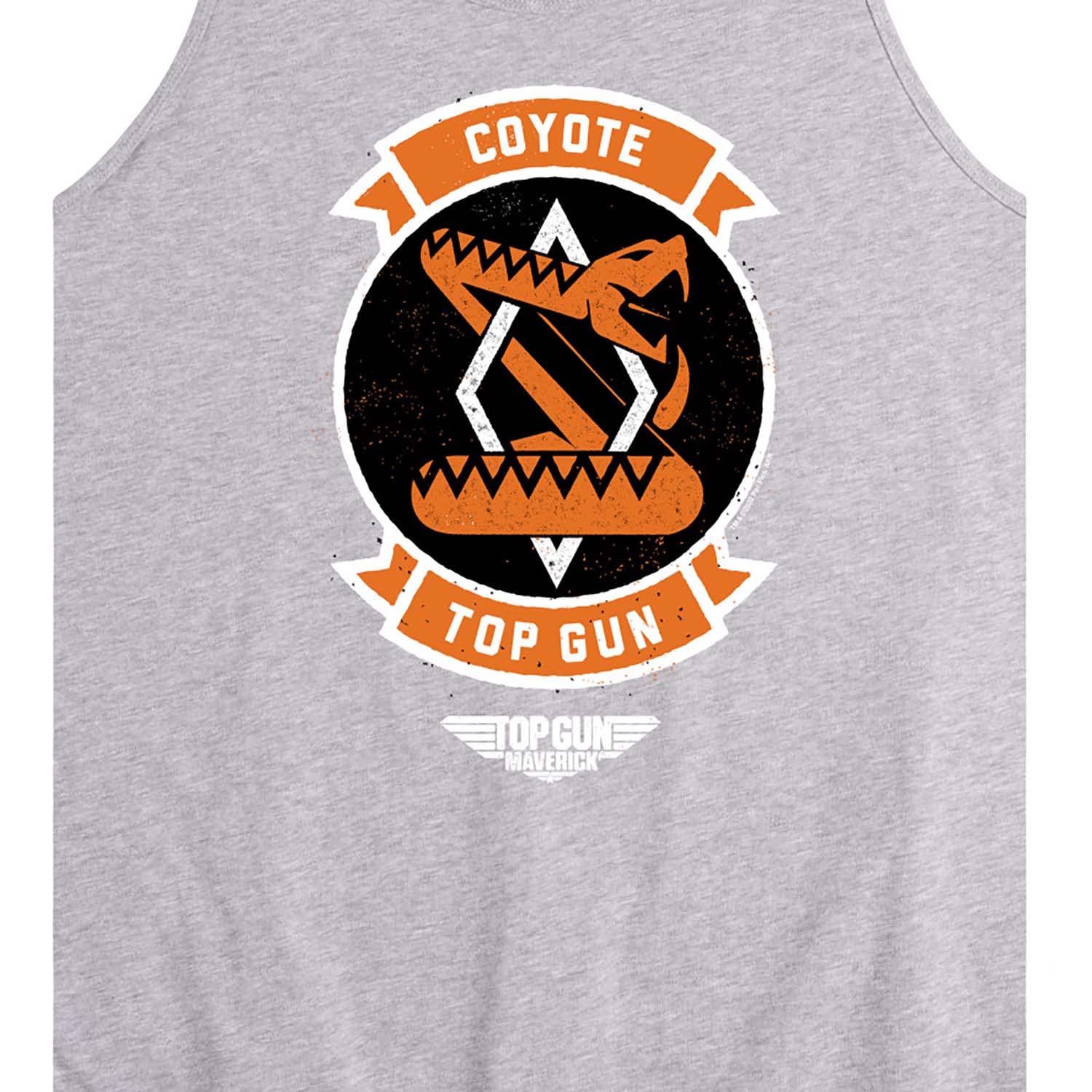 HYBRID APPAREL Top Gun Maverick Coyote Badge Men's Jersey Tank Top - Lightweight Breathable Muscle Tee for Gym, Workout & Summer Wear