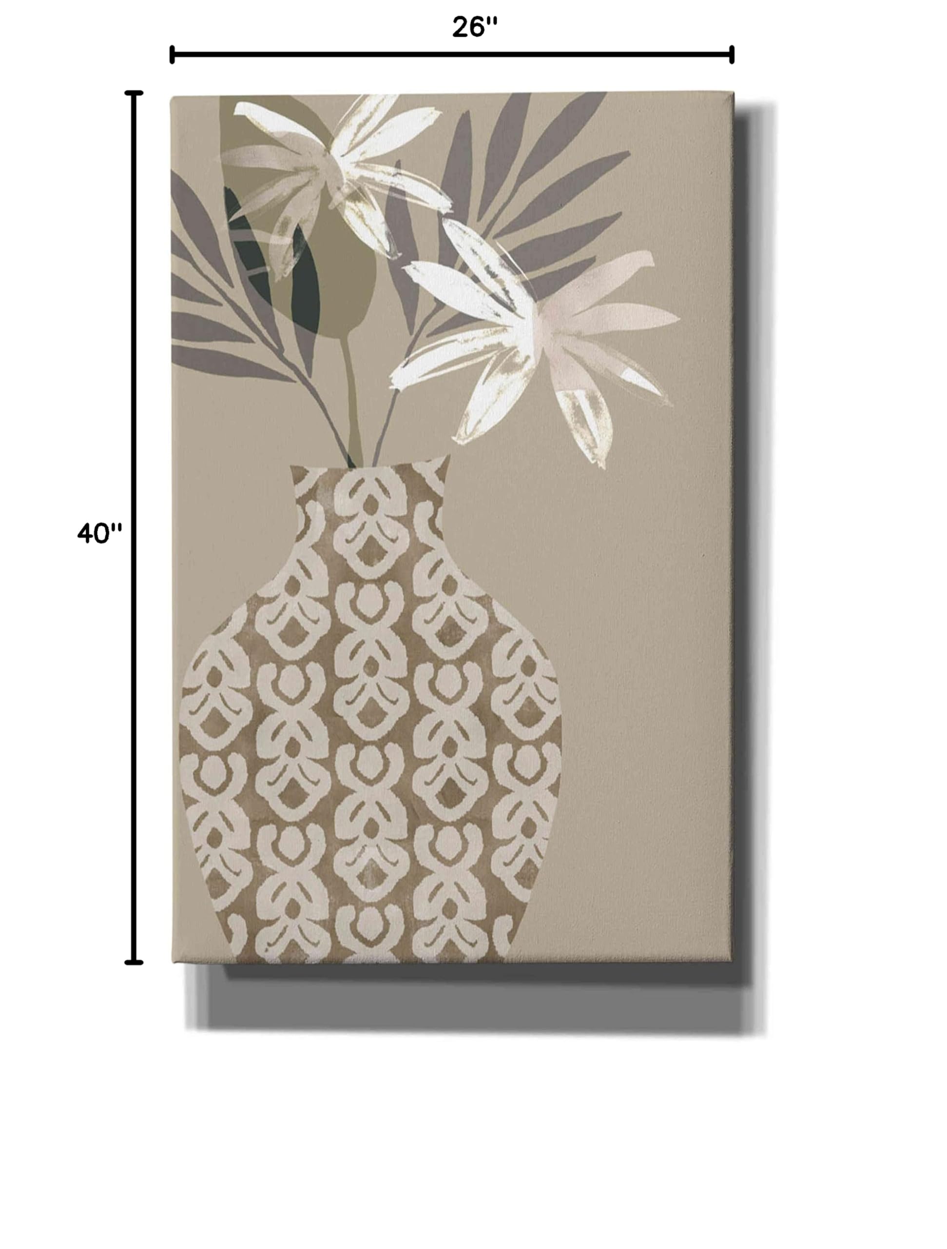 Flora Kouta Graffiti Decorative Vase I Giclee Canvas Wall Art - 26x40 Inches Modern Home Decor for Living Room, Bedroom & Office