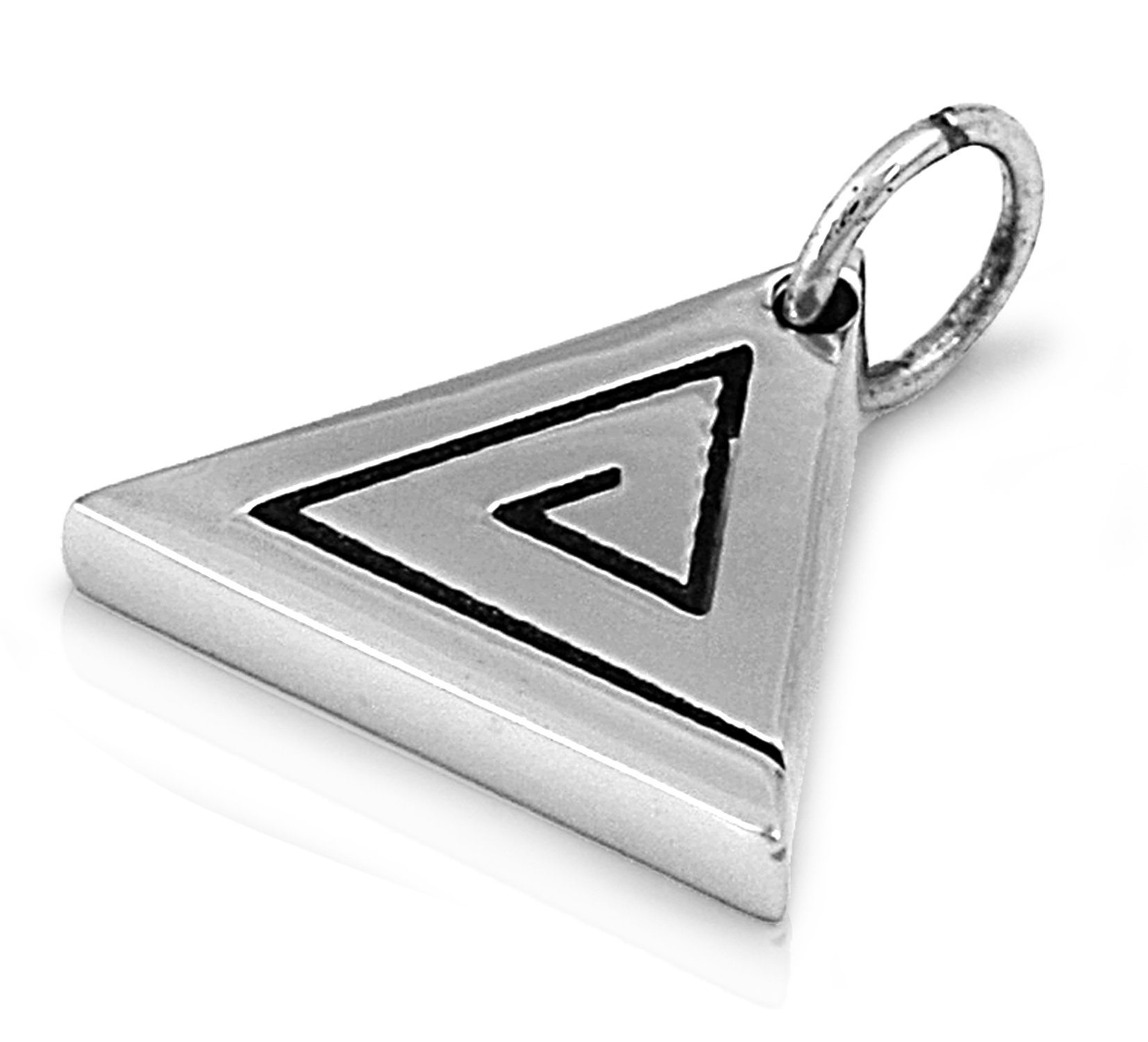 316L Stainless Steel Triangle Pendant Necklace for Women & Girls - Durable Maz Design with Free Ball Chain - Perfect for Everyday Wear, Gifts & Special Occasions