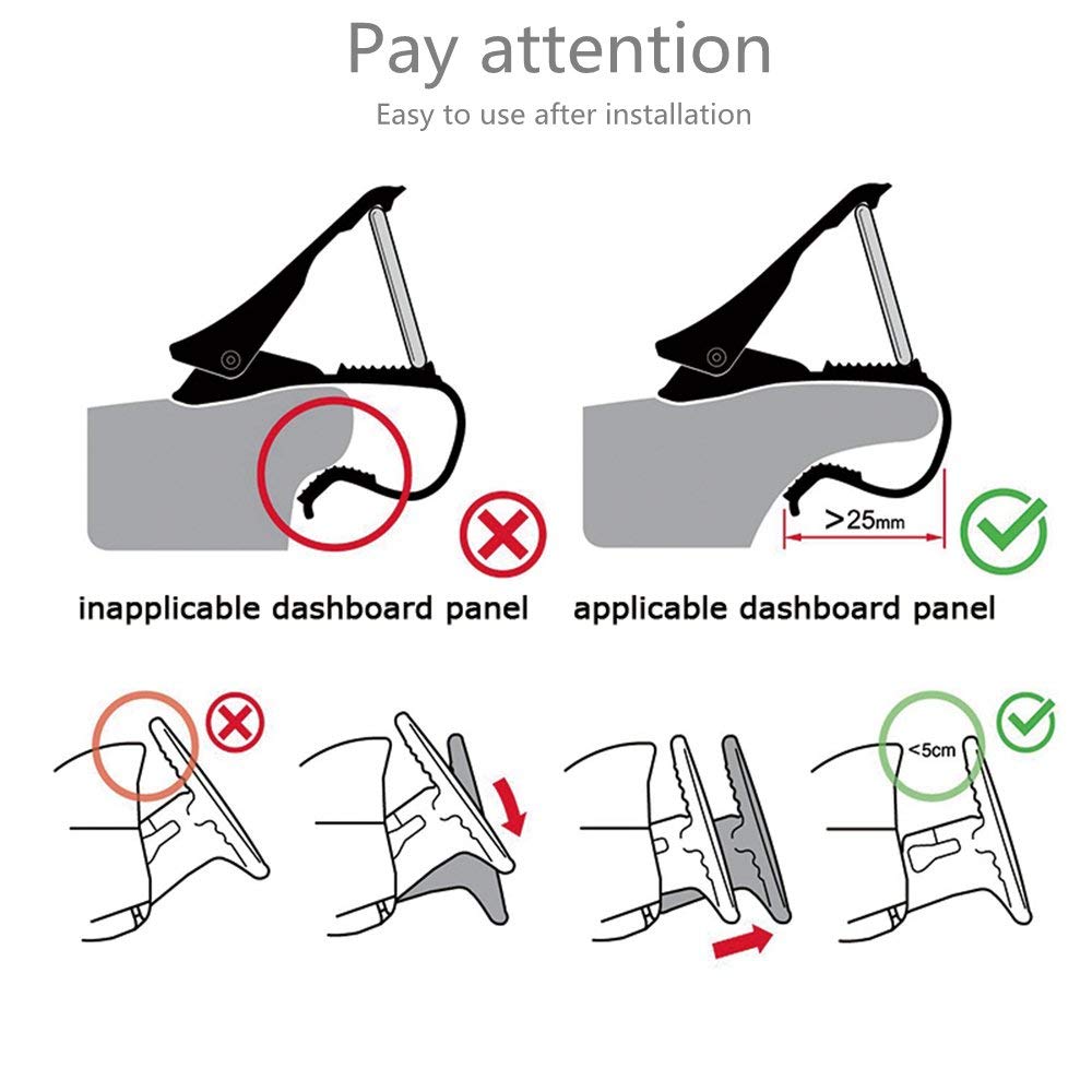 Car Phone Holder for iPhone & Samsung - 6.5