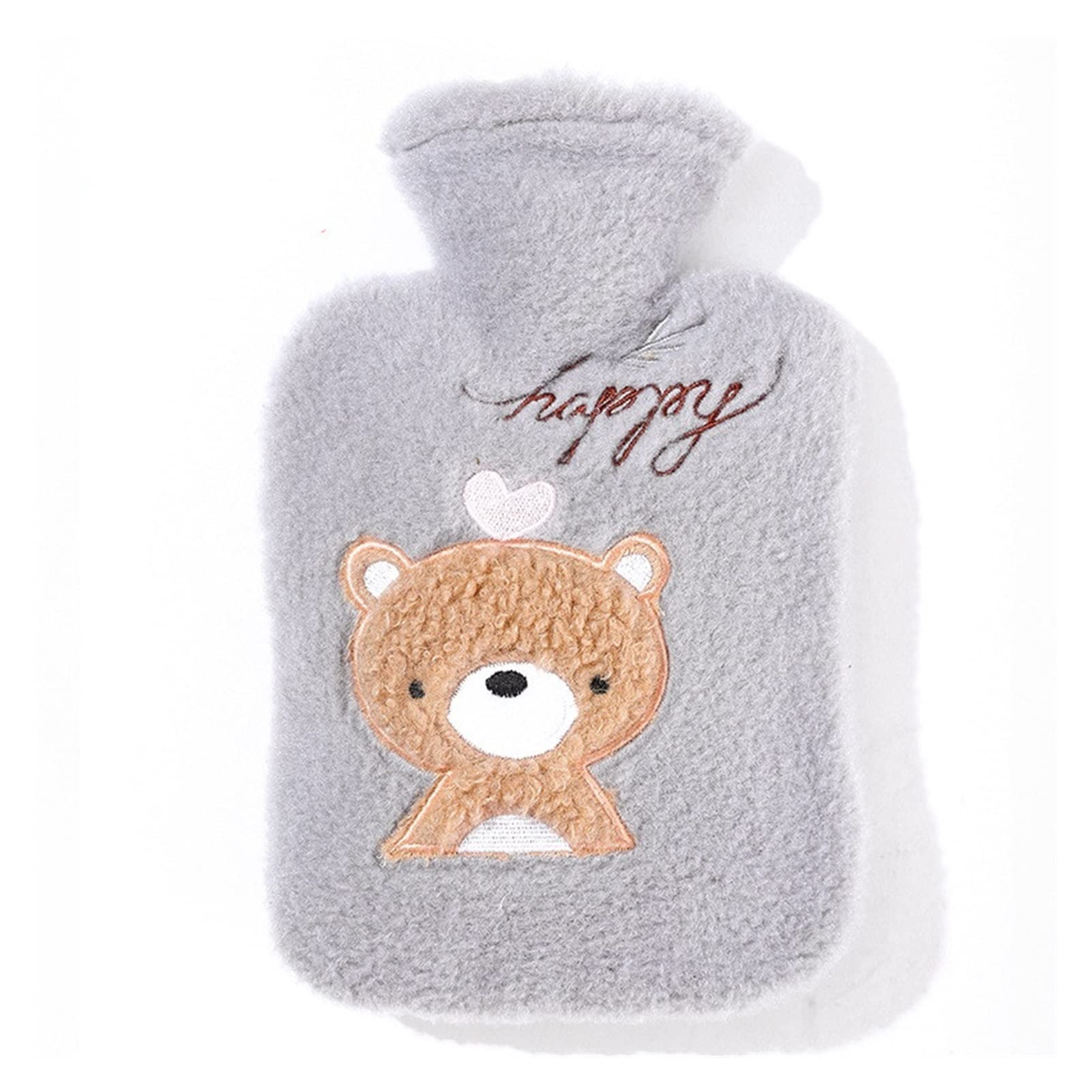 JSJJEDC Hot Water Bottle - Soft Plush Hand Warmer for Belly & Body, Portable Mini Hot Water Bag for Pain Relief & Warmth (2 Colors) - Perfect for Winter, Cramps, Travel & Home Use