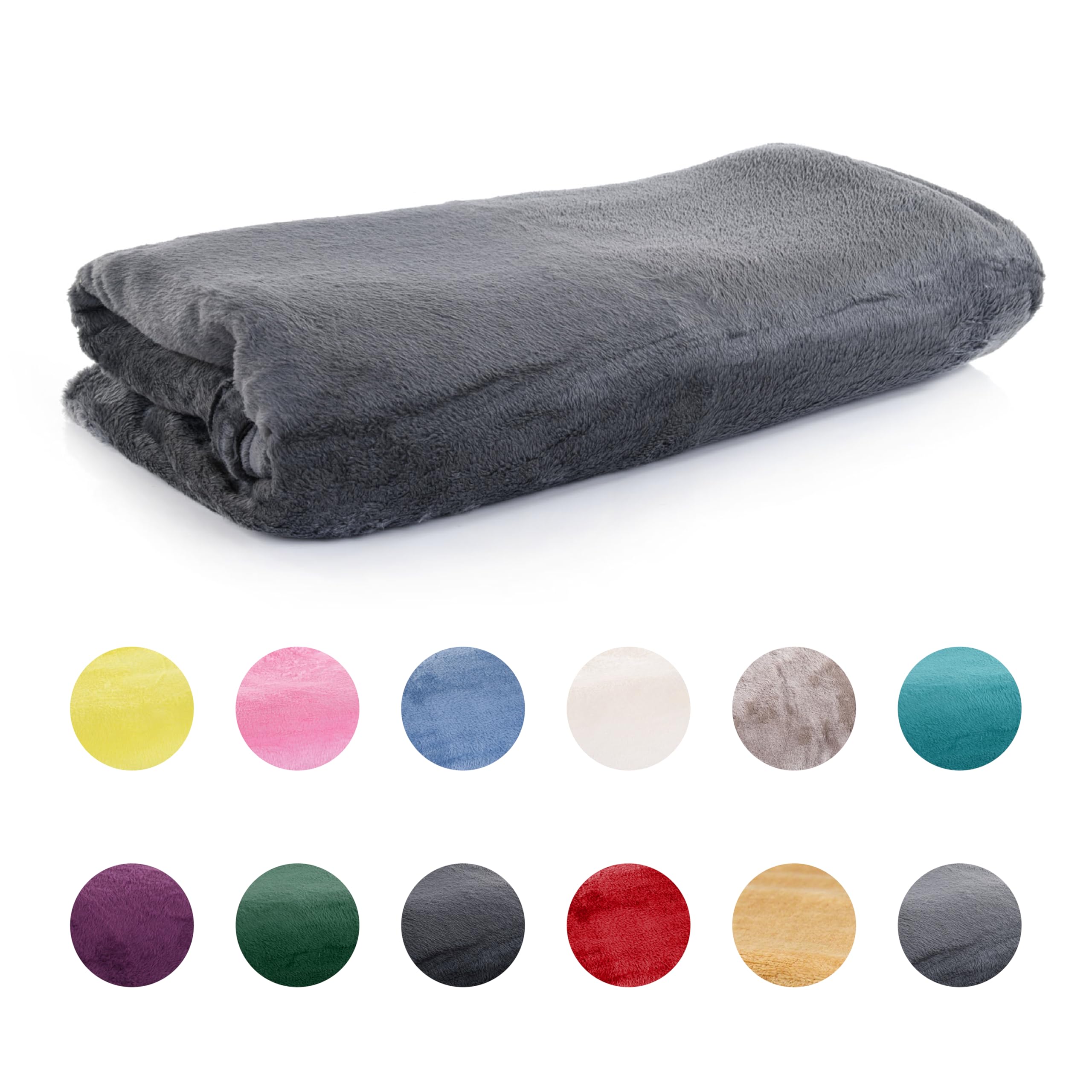Soft Polyester Fleece Throw Blanket for Couch & Bed - Cozy Lightweight Fuzzy Blanket 70