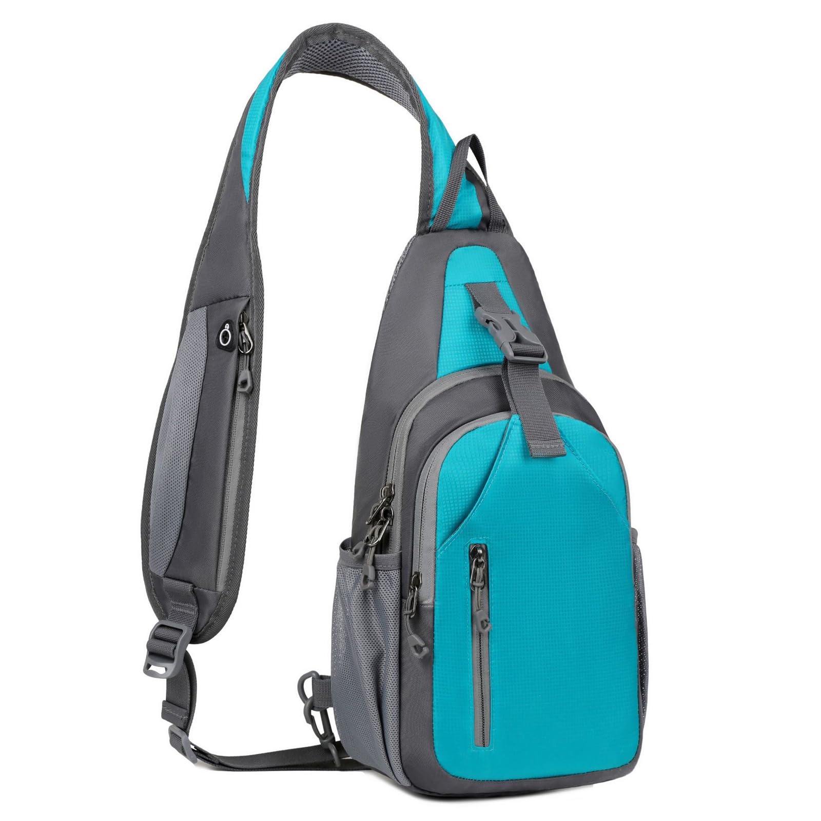 Anti-Theft Travel Sling Bag for Men - Lightweight Crossbody Shoulder Backpack with Earphone Hole & Water Bottle Holder - Perfect for Running, Hiking, Gym & Daily Commute