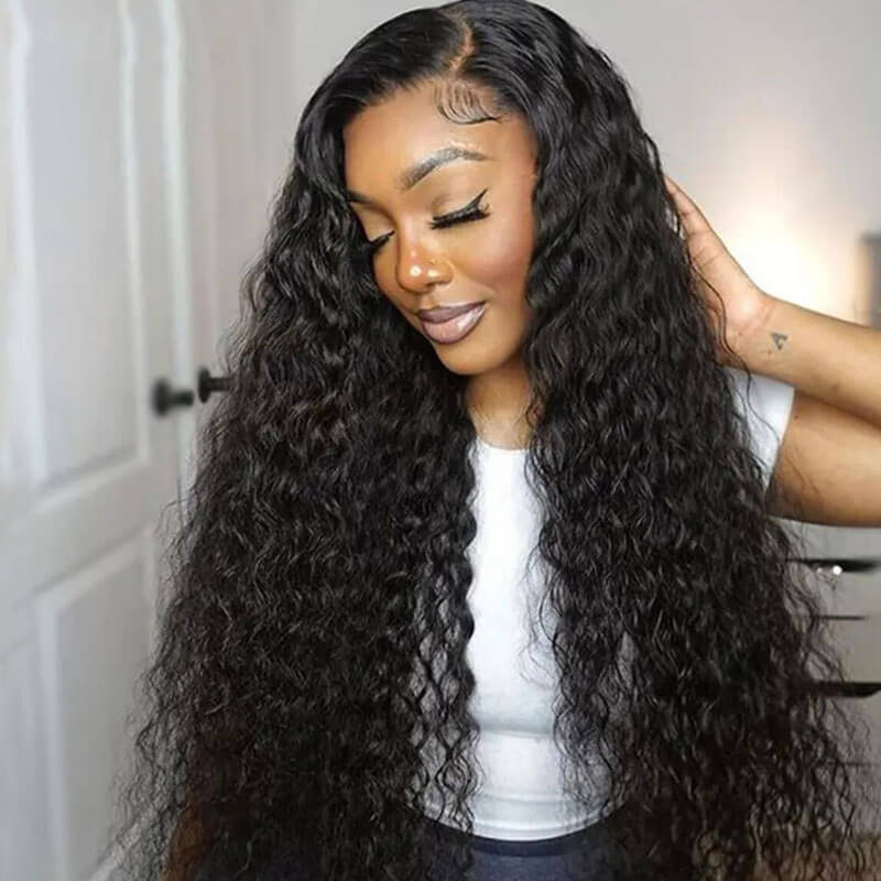 Eullair Wear Go Glueless Wig - Water Wave 6x4 5x5 HD Lace Closure Human Hair Wigs for Women | Pre-Cut Lace, Natural Hairline & Beginner Friendly | Perfect for Daily Wear, Parties & Special Occasions