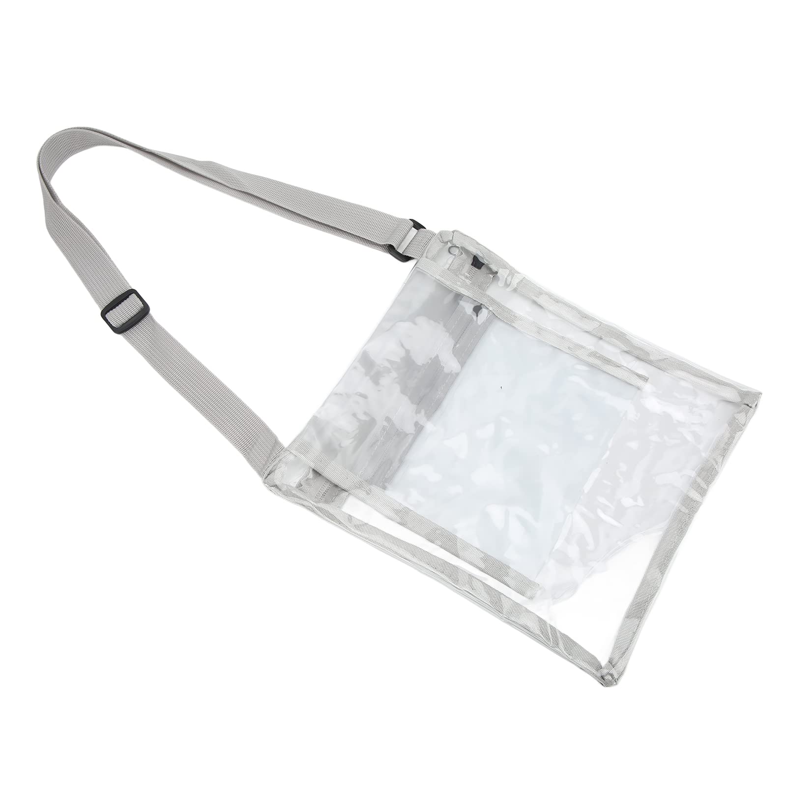 Clear Transparent Shoulder Bag with Adjustable Straps - Waterproof, Stadium Approved, Anti-Theft, Visible Inside with Inner Pockets - Perfect for Concerts, Festivals, Sports Events & Travel