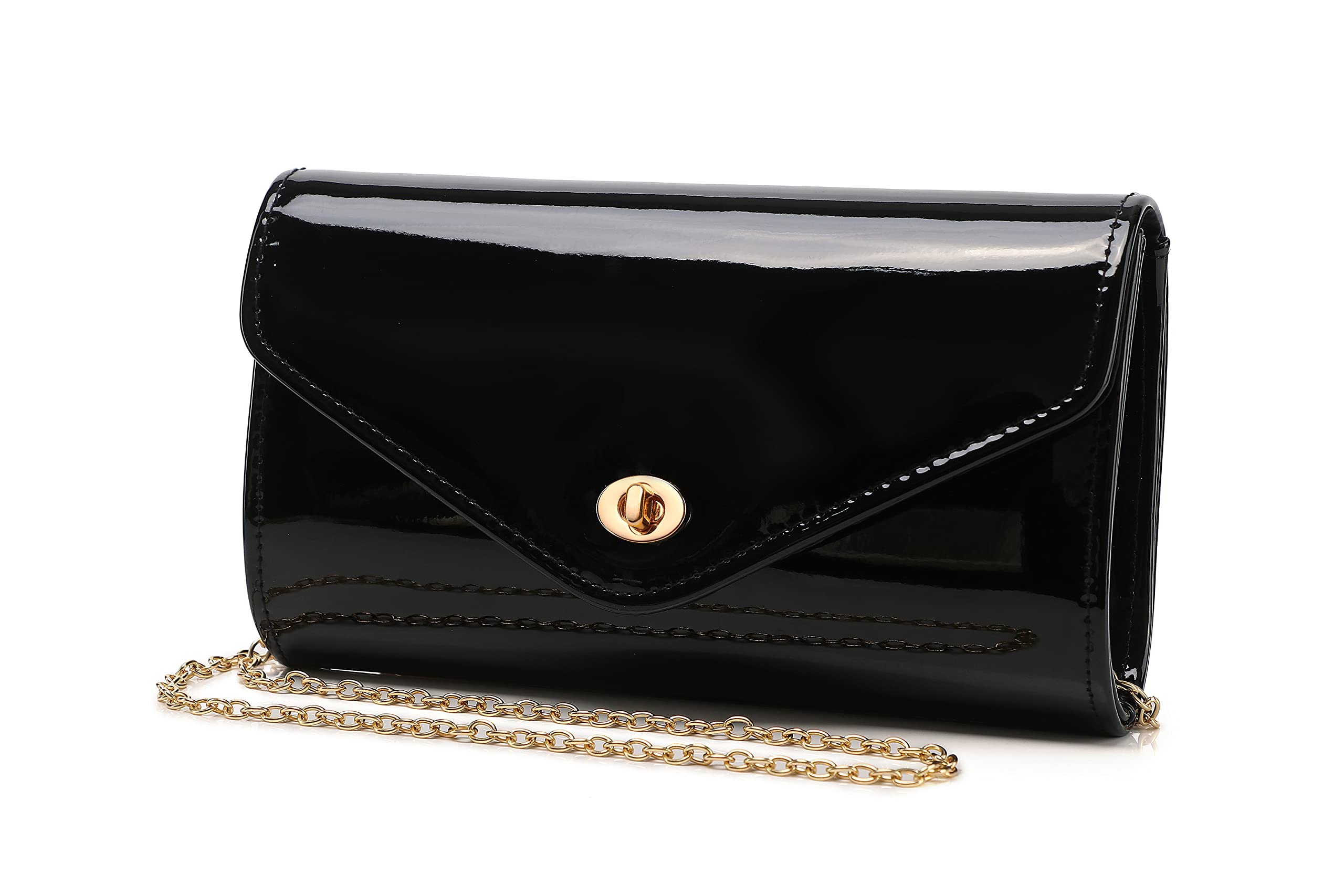 Shiny Patent Leather Envelope Clutch Purse for Women - Elegant Candy Evening Handbag for Concert, Prom, Party & Gift - Perfect for Formal Events, Date Nights & Special Occasions