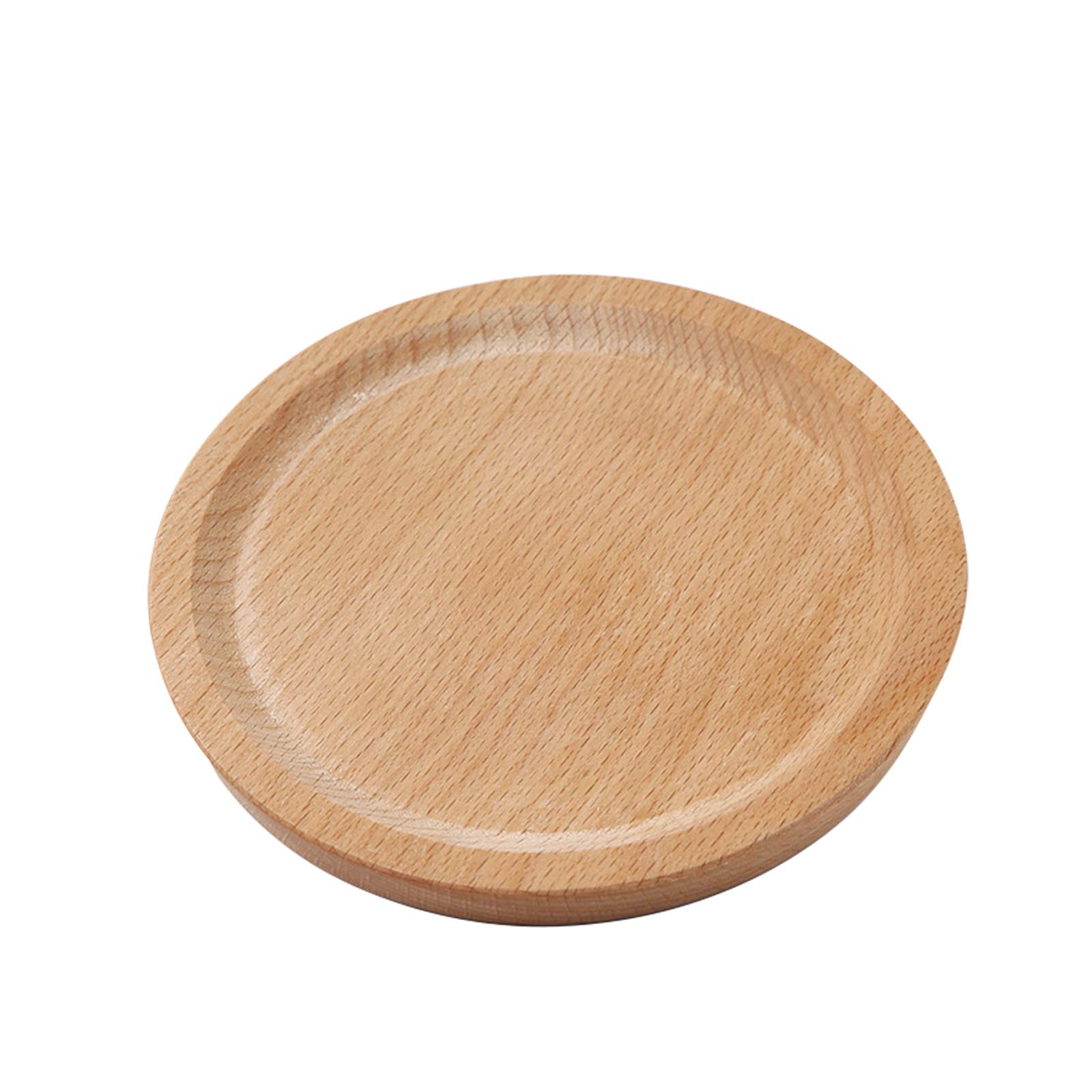 Wooden Jewelry Display Tray - Small Decorative Ring Dish, Key Holder & Jewelry Organizer for Earrings, Necklaces, Bracelets, Watches (Rounded) - Perfect for Dresser Top, Vanity Decor & Gift Giving