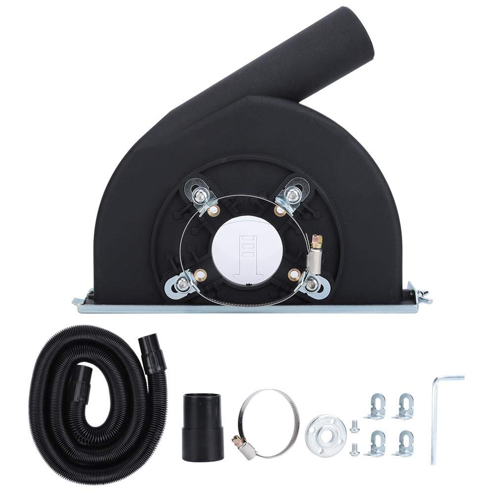 Q-180 Dust Collector Cover for Angle Grinder - Plastic Retractable Vacuum Hose Attachment - Perfect for Metal Cutting, Wood Sanding & Construction Dust Control