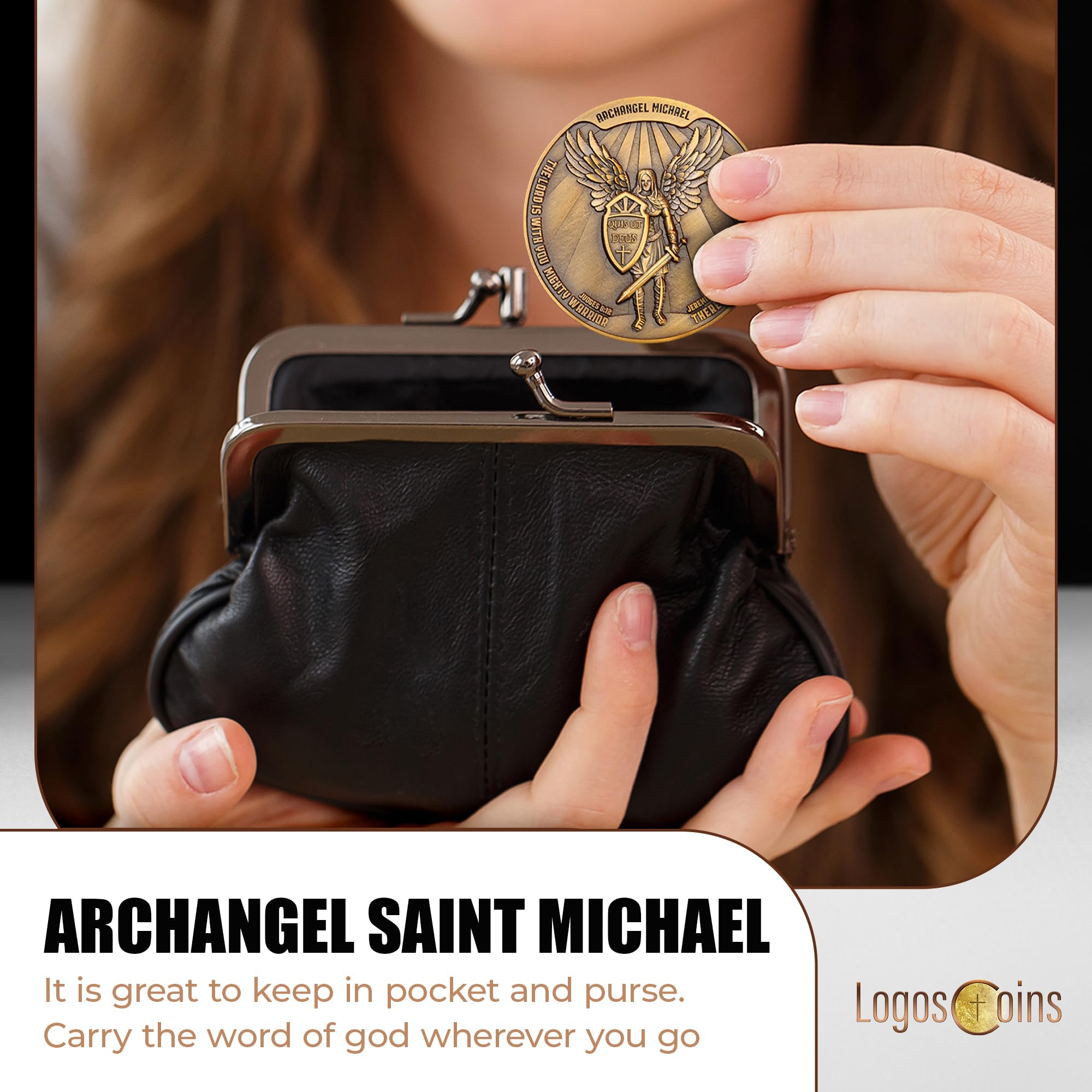10Pc Archangel Saint Michael Challenge Coin - 1.75