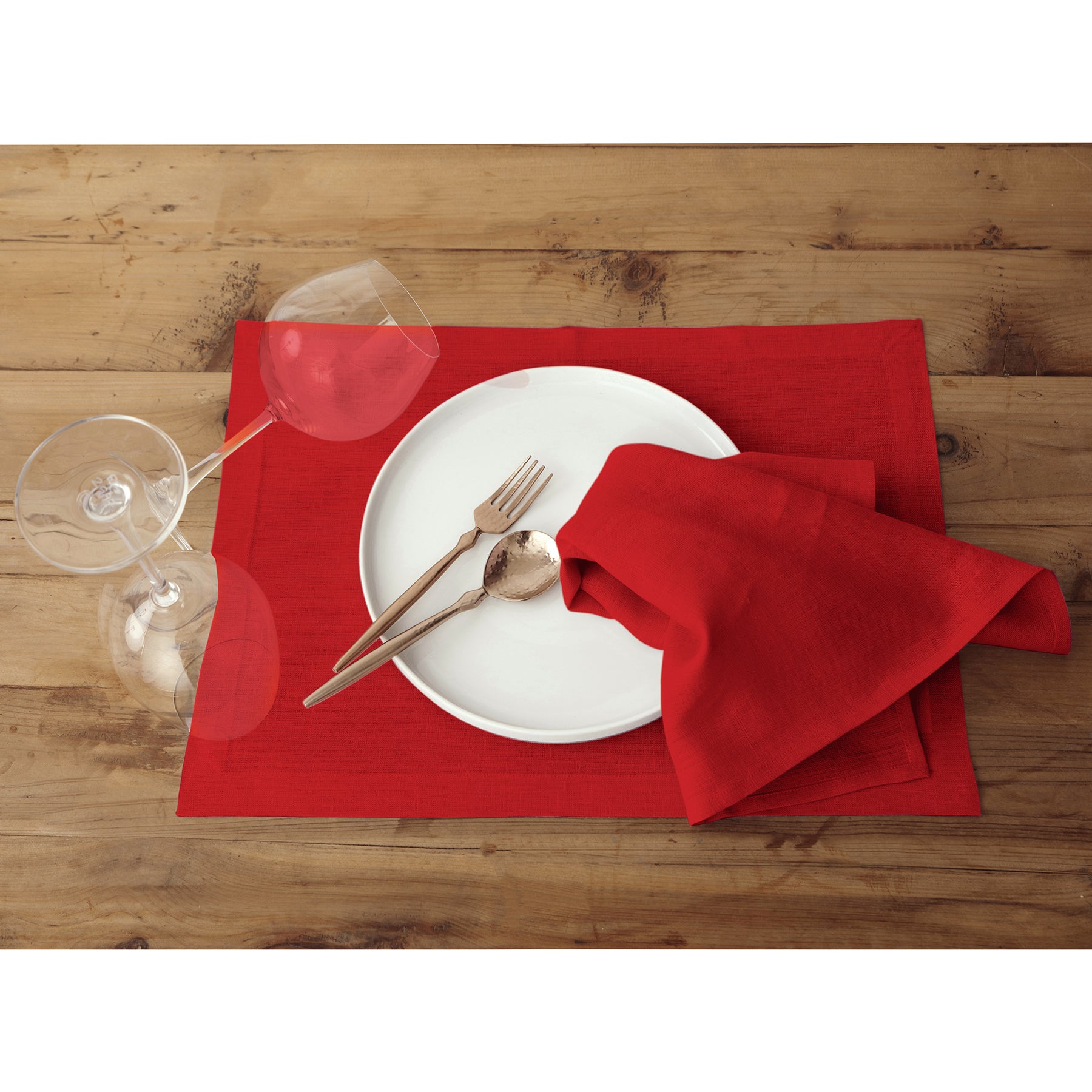 Premium Fete Placemats Set of 6 - Waterproof & Washable Table Mats for Dining - Elegant Home Decor for Parties, Holidays & Everyday Use