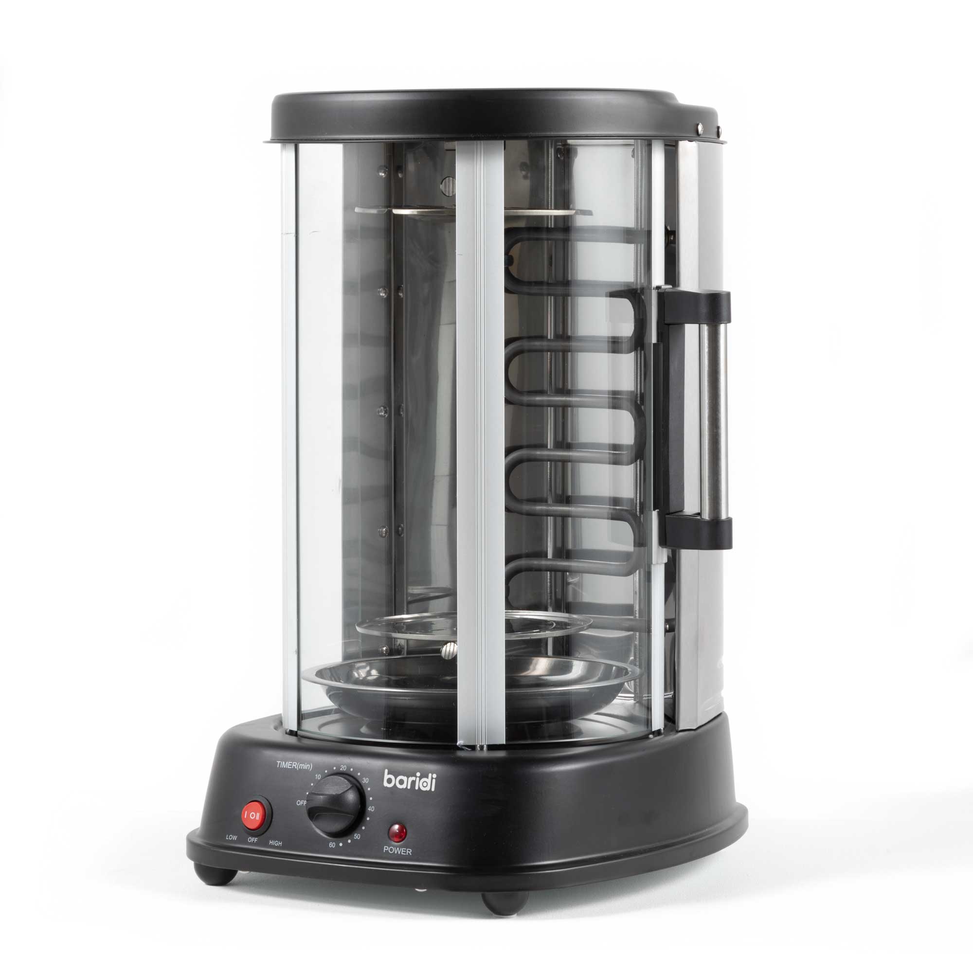 Baridi Vertical Rotisserie Grill - 1500W Electric Rotisserie Oven for Kebabs, Gyros, Skewers & Roasts - 21L Capacity, Black (Model DH216) - Perfect for Home Cooking, BBQs, Parties & Outdoor Gatherings