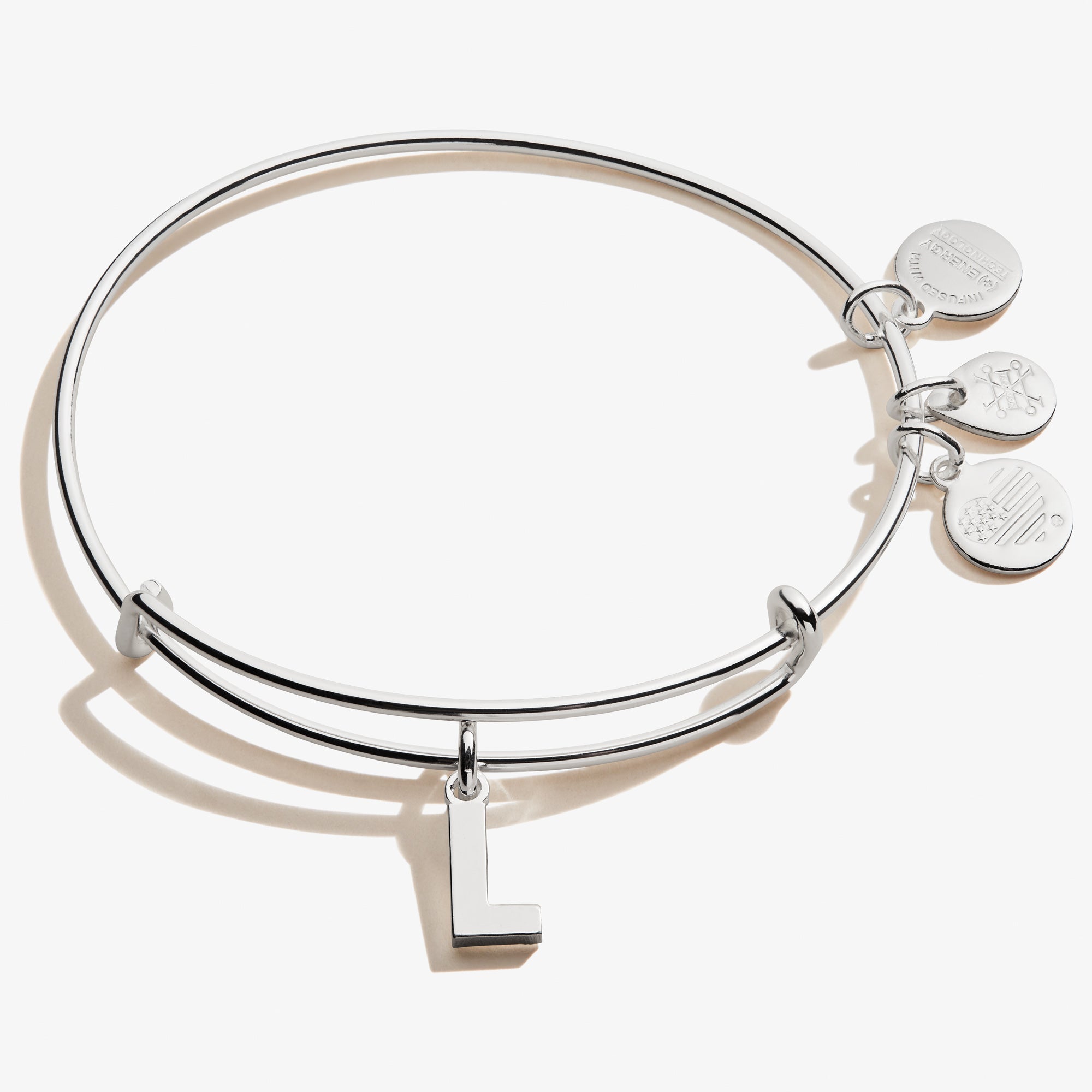 Initial Letter L Charm Bangle - Personalized Name Bracelet for Women & Girls - Perfect Gift for Birthdays, Anniversaries & Special Occasions
