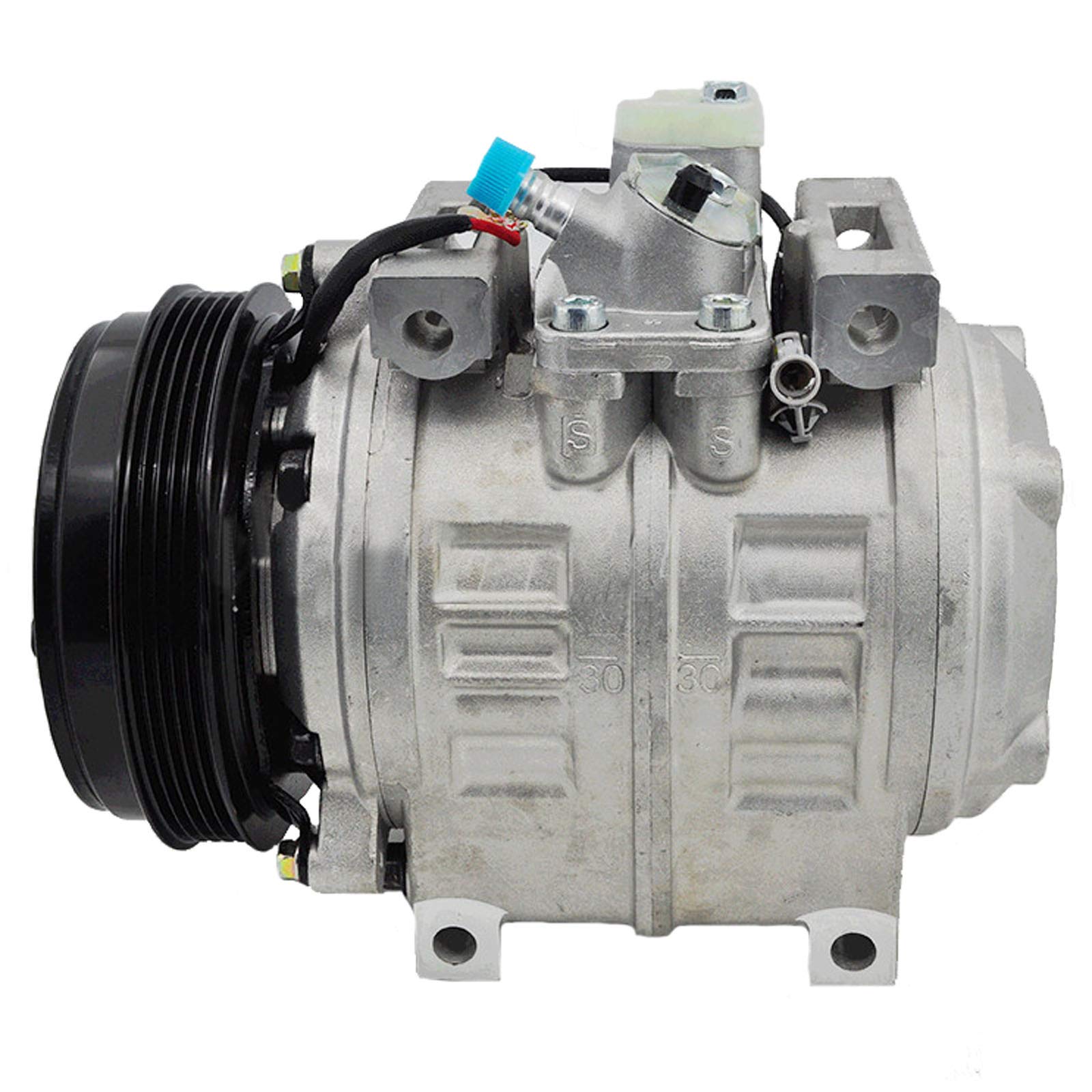 5PK 24V Auto Air Conditioner Compressor for Toyota Coaster Bus 447220-1101 4472201101 447220-0394 - Replacement AC Part for Cooling System Repair - Perfect for Hot Weather & Long-Distance Travel