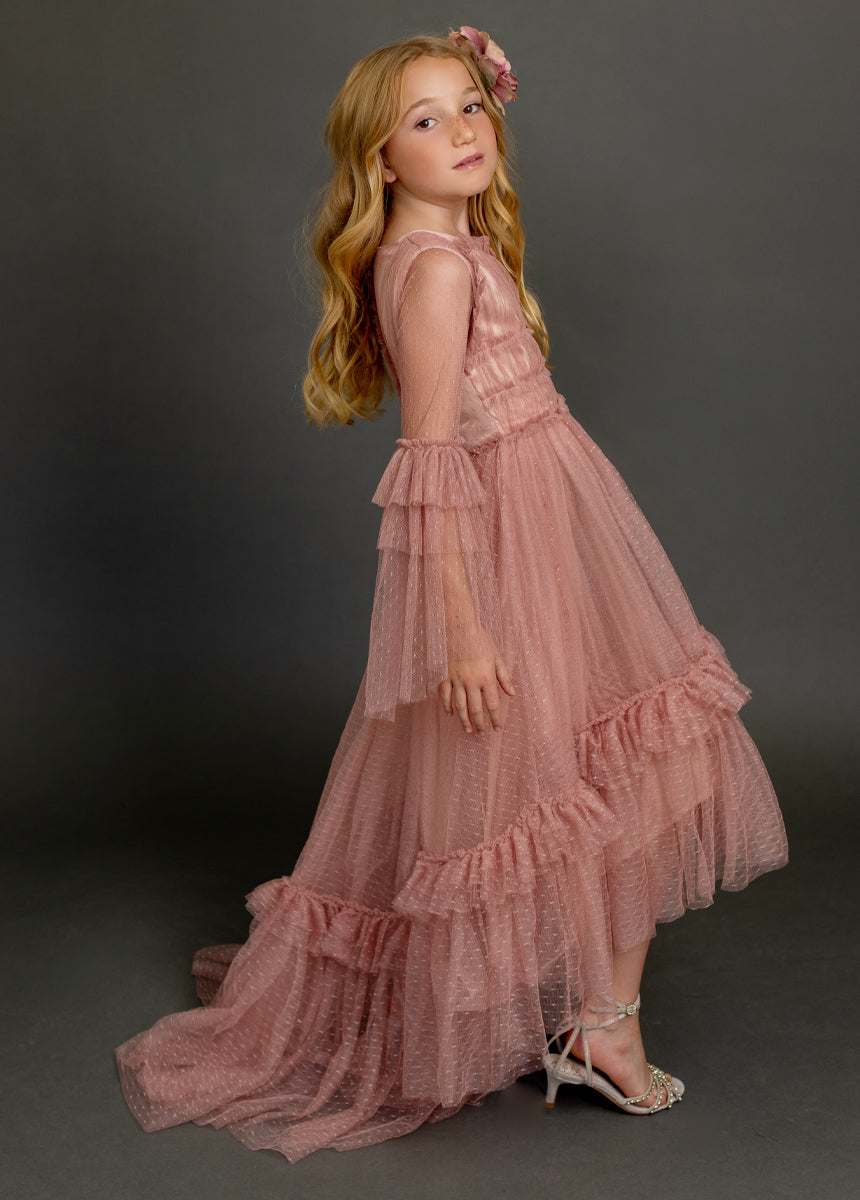 Halsey Impact Dress in Desert Shell - Elegant Flowy Midi Dress for Women, Perfect for Casual Outings, Date Nights & Summer Vacations