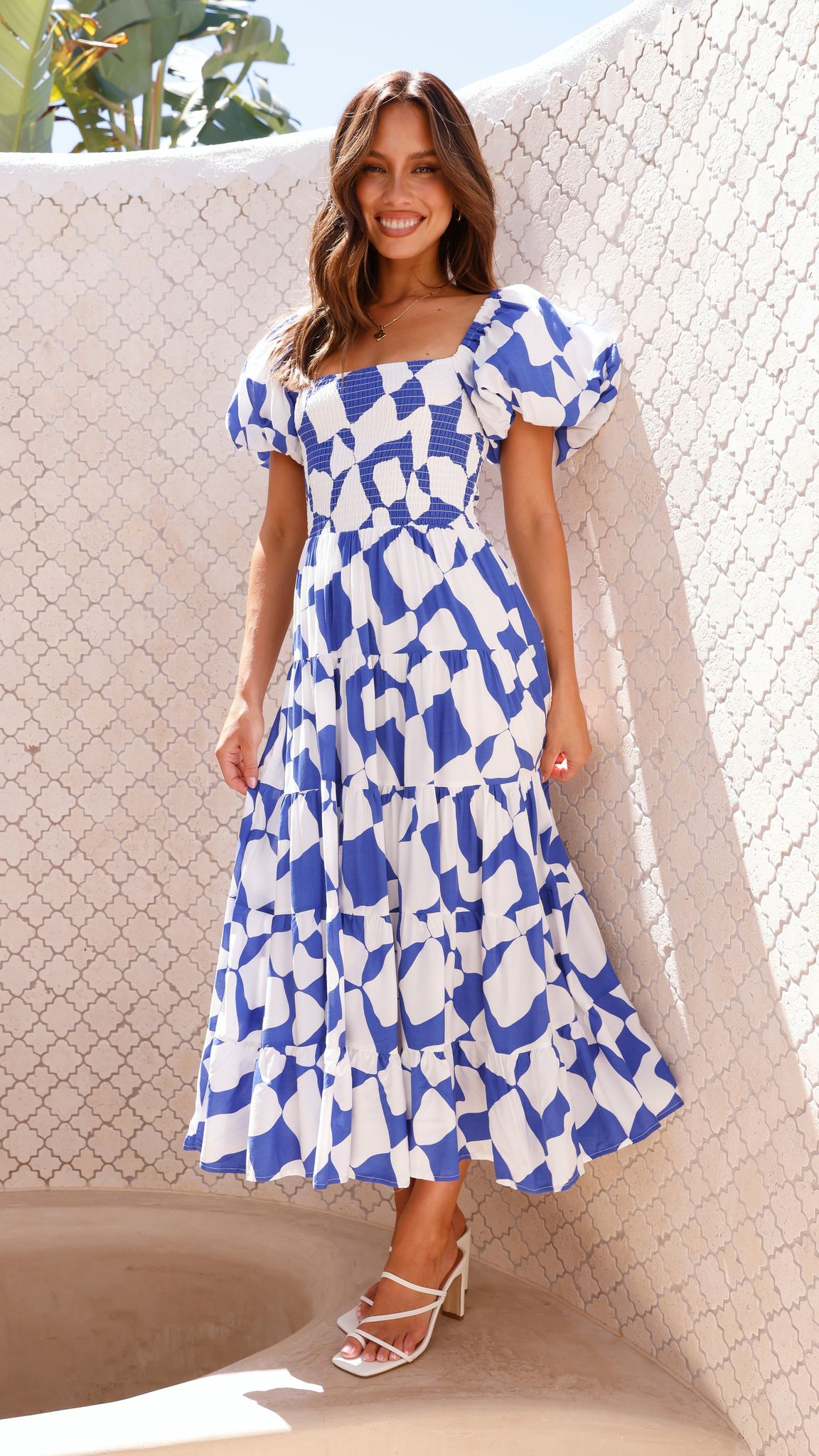 Bronty Women's Maxi Dress - Flowy Long Summer Dress in Blue | Perfect for Beach, Vacation & Casual Outings