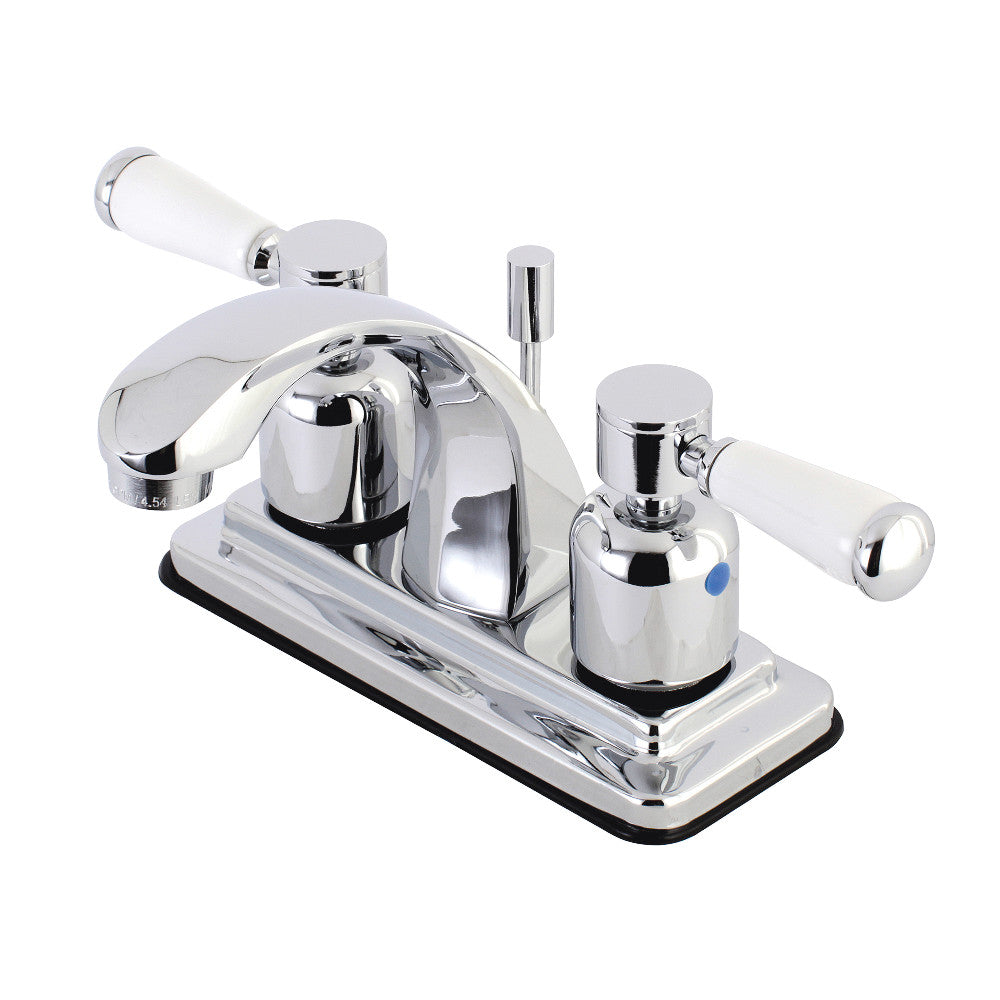 Kingston Brass KB4648DPL 4-Inch Centerset Bathroom Faucet - Chrome Finish, Single Handle, Low Lead Compliant - Perfect for Bathroom Sink Vanity and Powder Room Installation