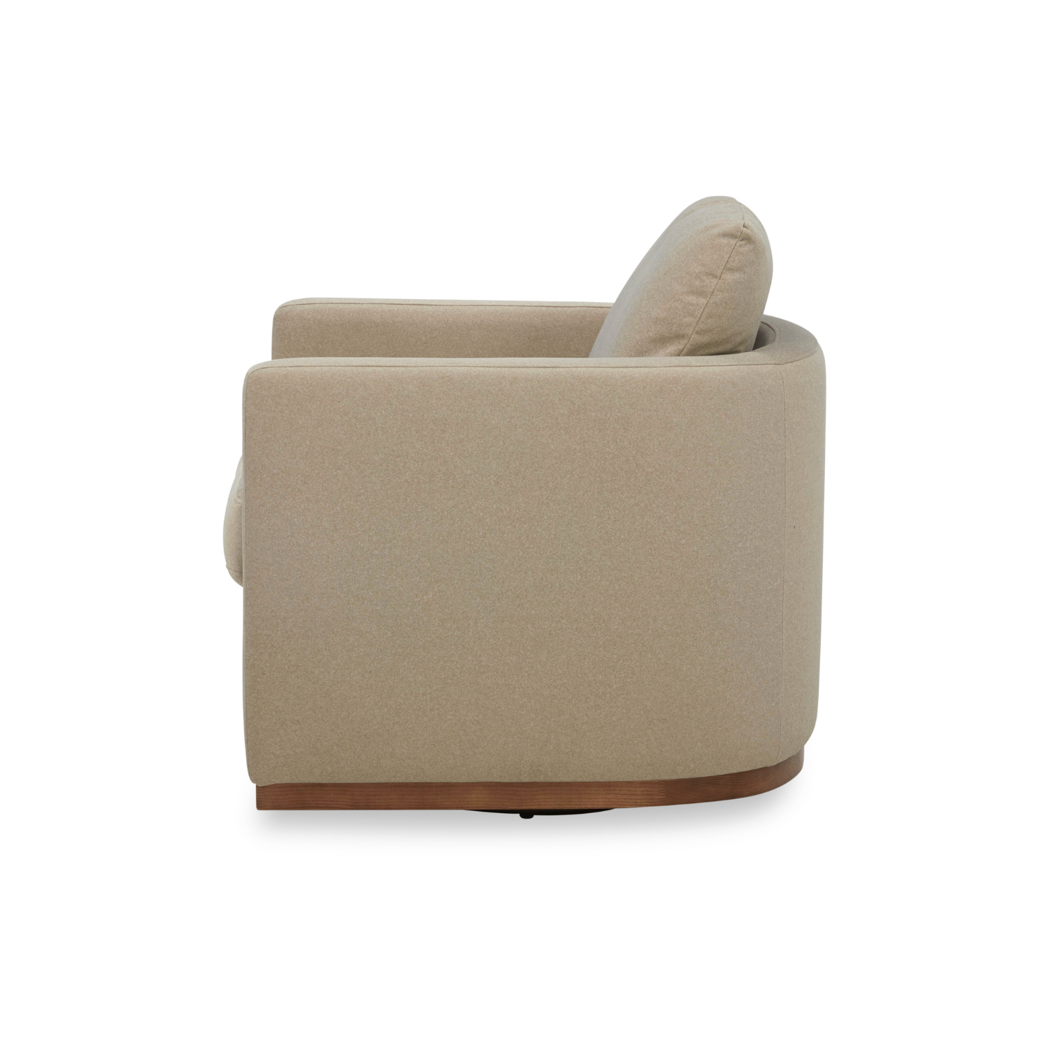 Bellwood Swivel Lounge Chair - Sand Matte Velvet Upholstered Modern Accent Chair for Living Room, Bedroom, or Office - Comfortable 360-Degree Rotating Seat with Sturdy Metal Base