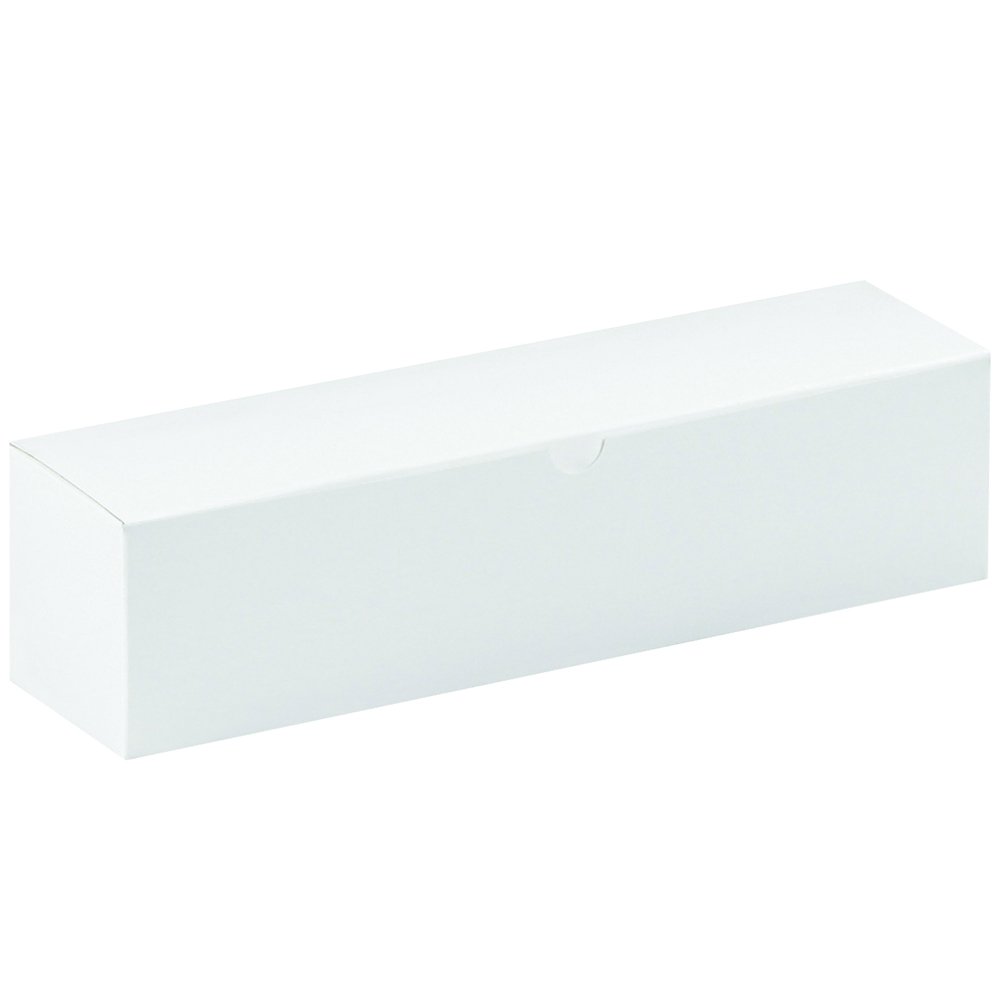 Aviditi 12x3x3 Inch White Gift Boxes - Pack of 100 Easy Assembly Holiday Birthday Party Favor Boxes for Christmas, Wedding Favors, Baby Showers & Special Occasions
