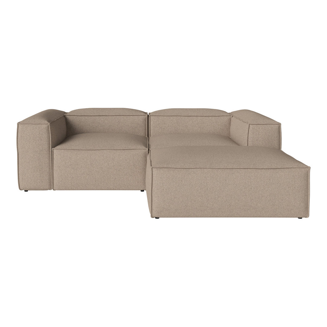 Cosima 2-Seater Small Sofa with Pouf - Compact Loveseat for Small Spaces, Apartments & Cozy Living Rooms