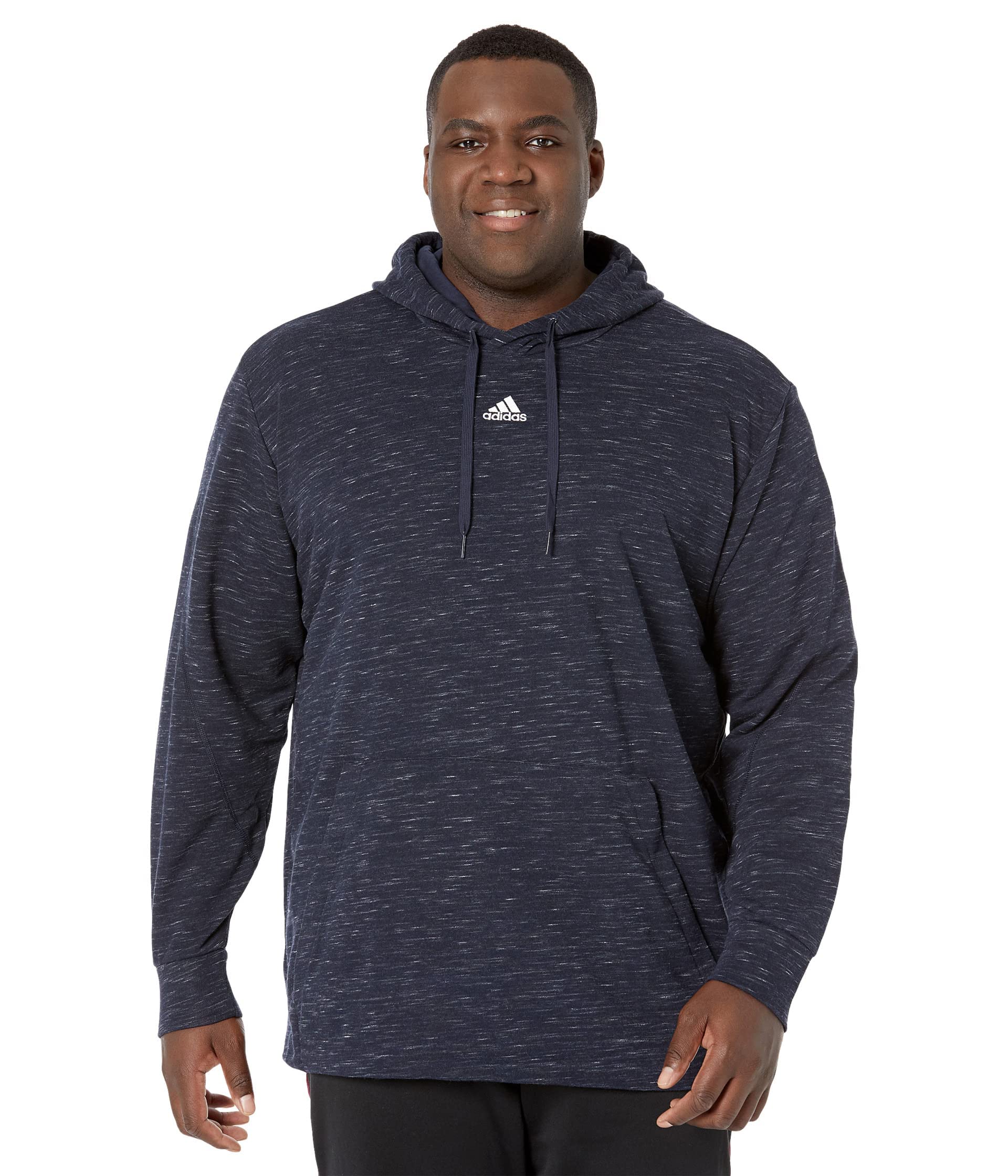 Adidas Men's Essentials Mélange Hoodie - Soft Fleece Pullover Sweatshirt for Casual Wear, Gym & Street Style