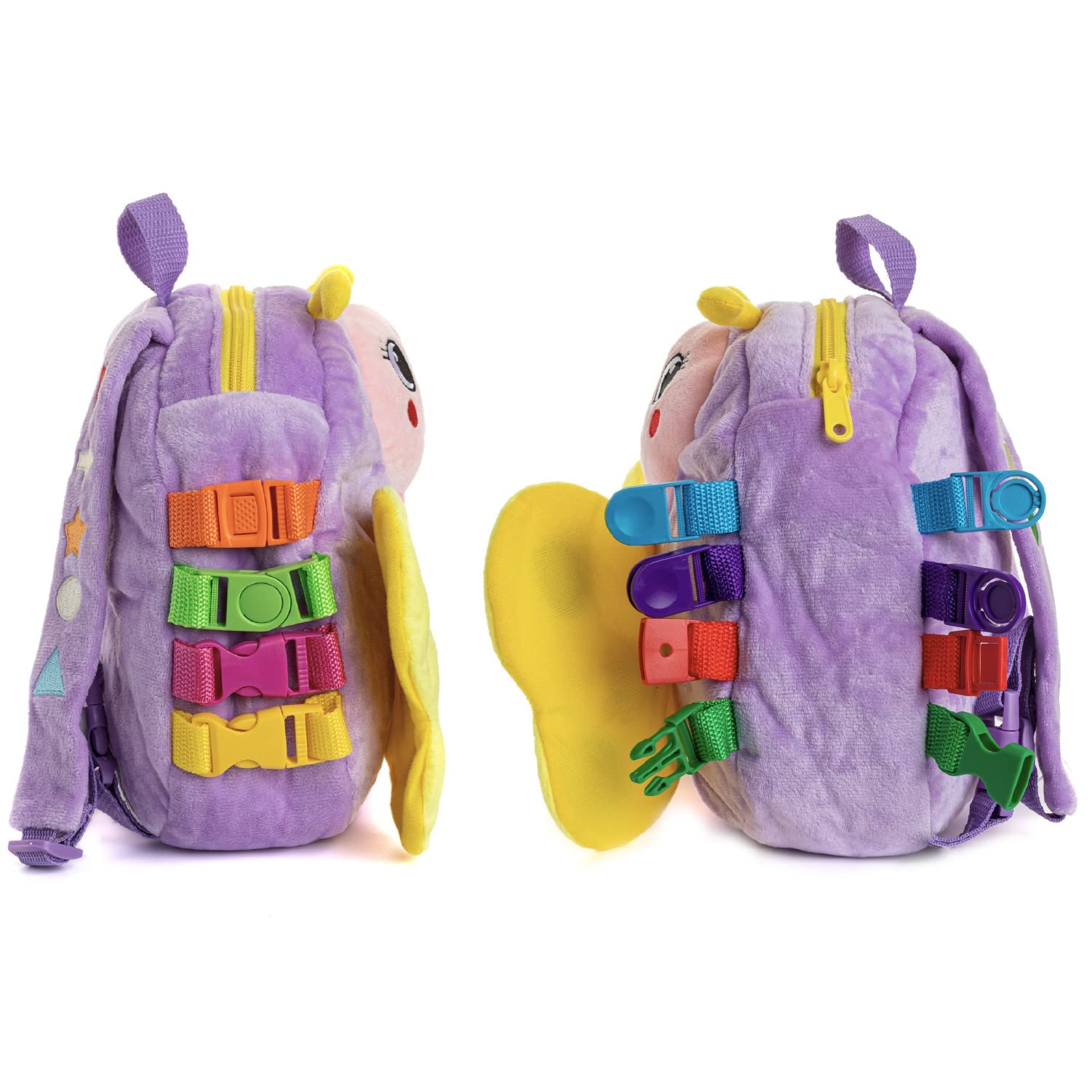 Buckle Toys - Blossom Butterfly & Bentley Caterpillar Bug Buddies Bundle Set | Sensory Learning Toys for Toddlers | Perfect for Travel, Daycare & Autism Therapy