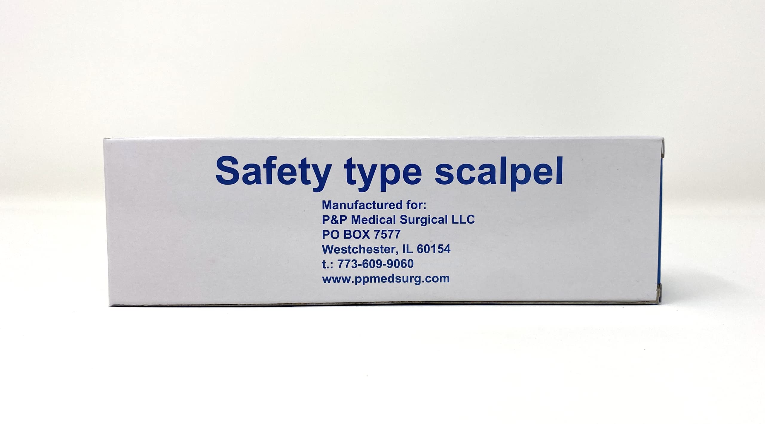 Sterile Disposable Safety Scalpels - Size 15 Stainless Steel Surgical Blades with Plastic Handle & Metric Line, Individually Foil Wrapped (500 Count Case) - Ideal for Medical Procedures, First Aid Kits & Veterinary Use