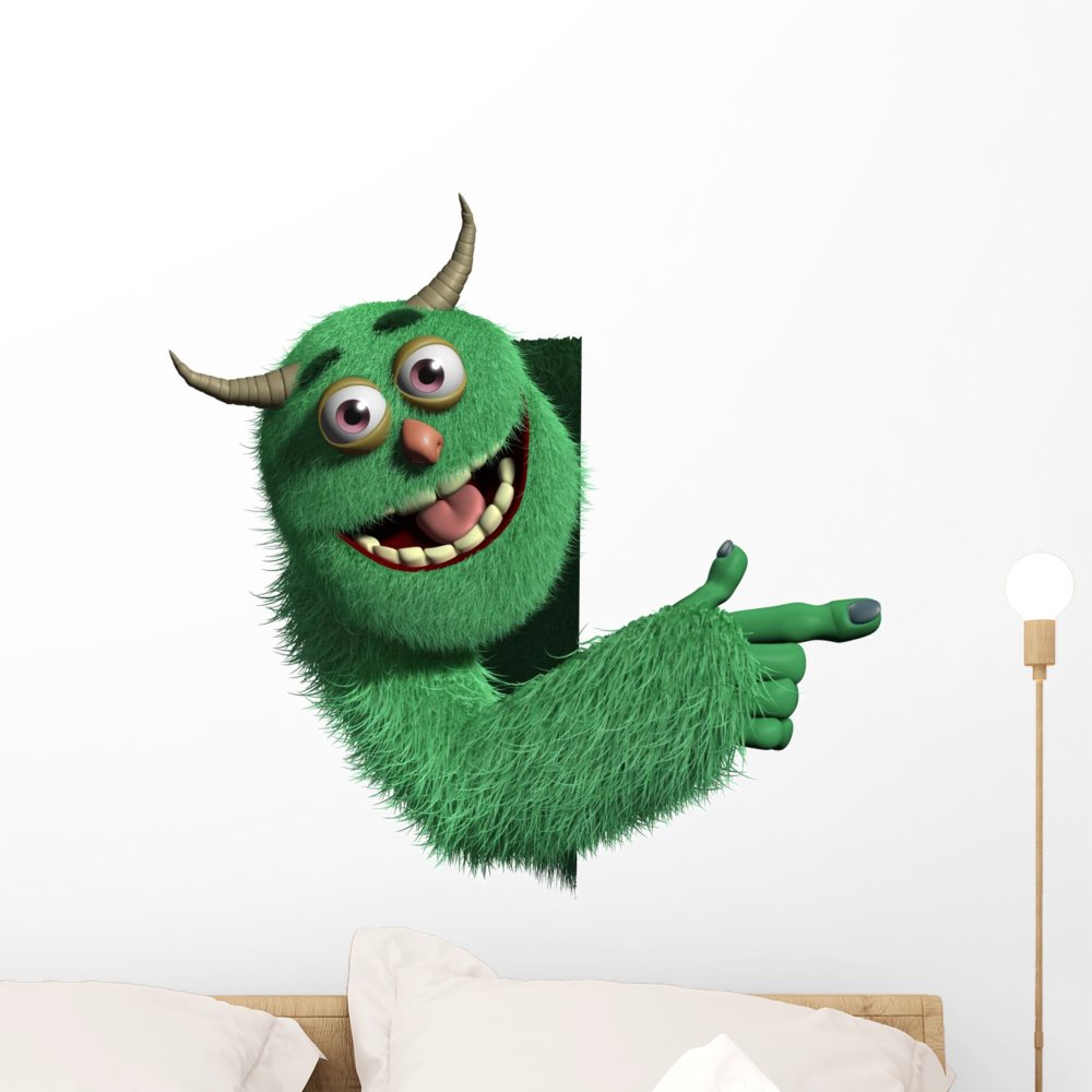 Monster Peel and Stick Wall Decals - 24x24 Inch Removable Wall Art for Kids Room Decor | Easy to Apply & Reposition | Perfect for Bedroom, Nursery, Playroom