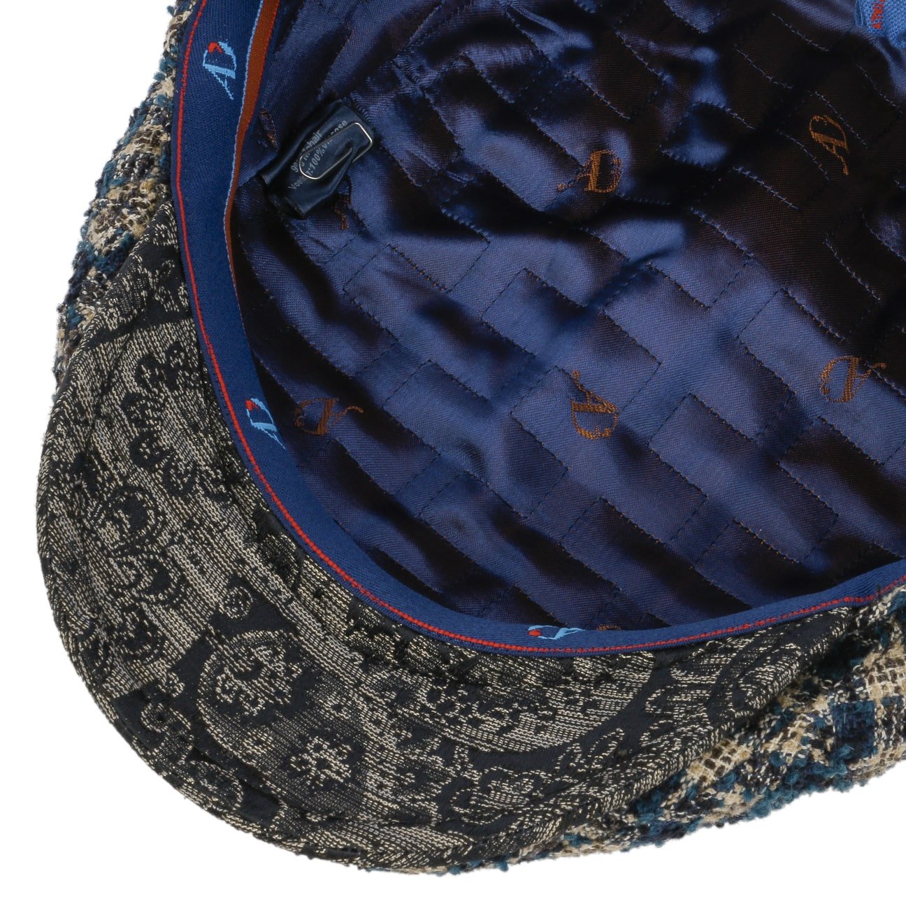 Alfonso D'Este Landio Boucle Check Flat Cap - Stylish Wool Blend Newsboy Hat for Men & Women | Perfect for Casual Outfits, Fall Fashion & Outdoor Activities