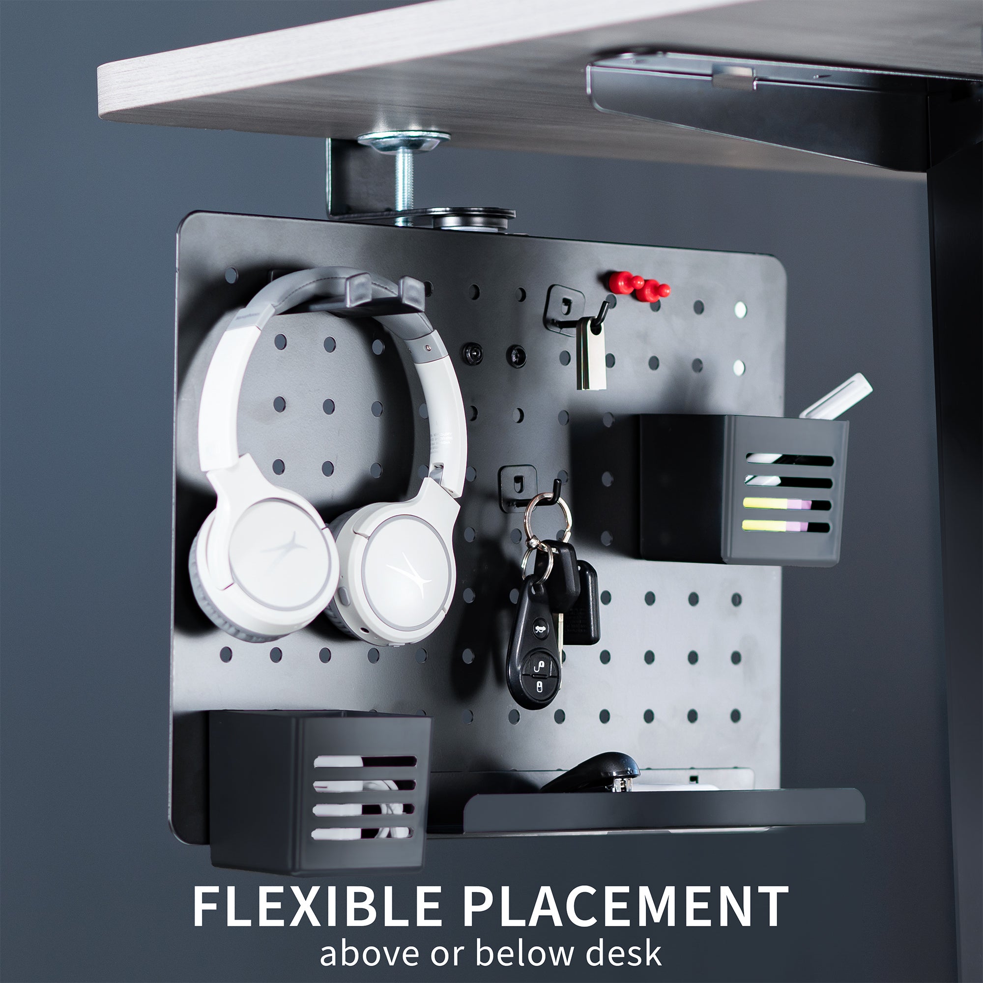Rotating Pegboard with Clamp - Heavy Duty Wall Mount Organizer for Tools & Garage Storage - Perfect for Workshops, Garages, and DIY Projects