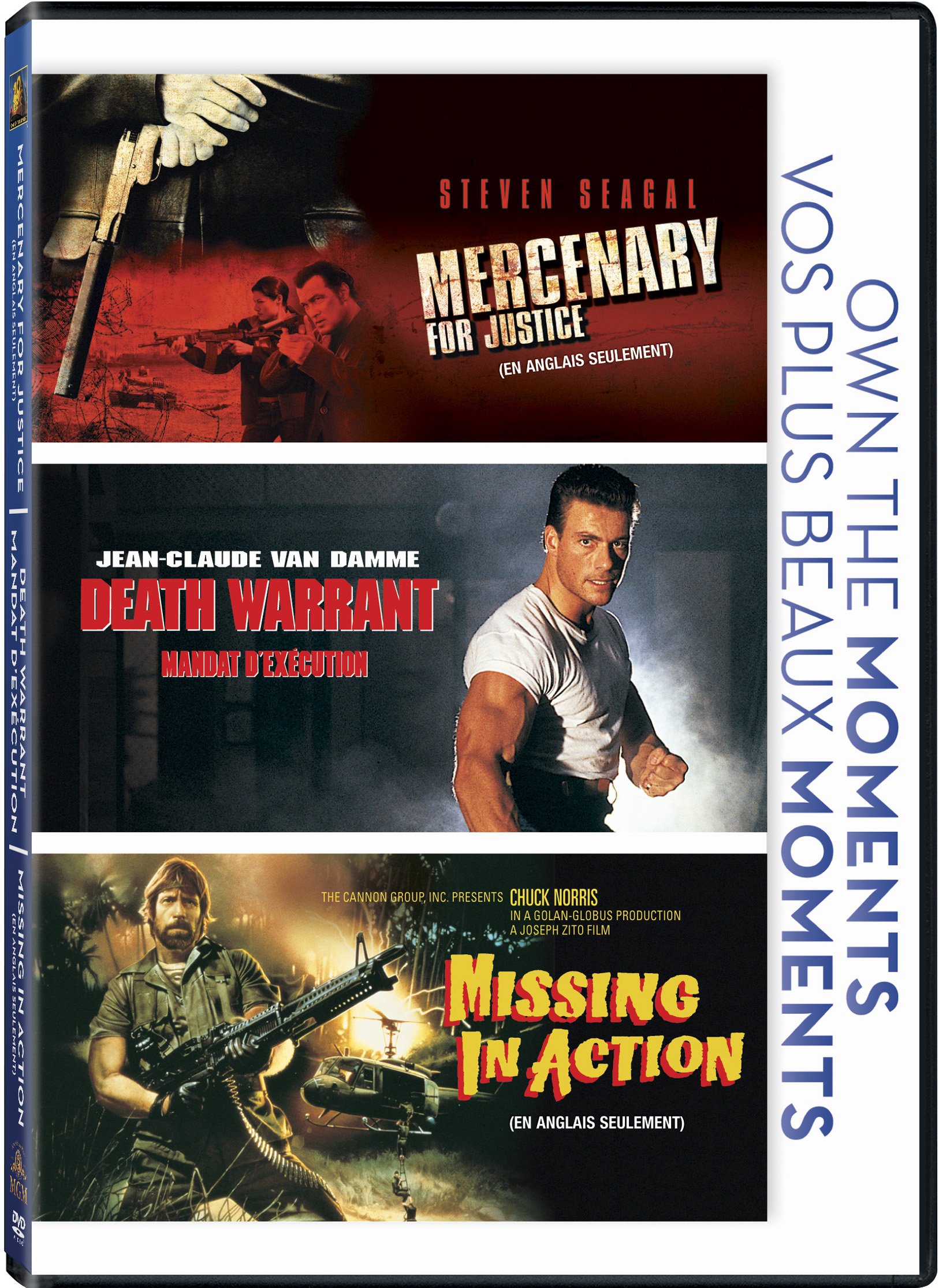 Triple Action Movie Pack: Mercenary for Justice, Death Warrant & Missing in Action - Classic 80s Action Films for Movie Nights & Action Lovers