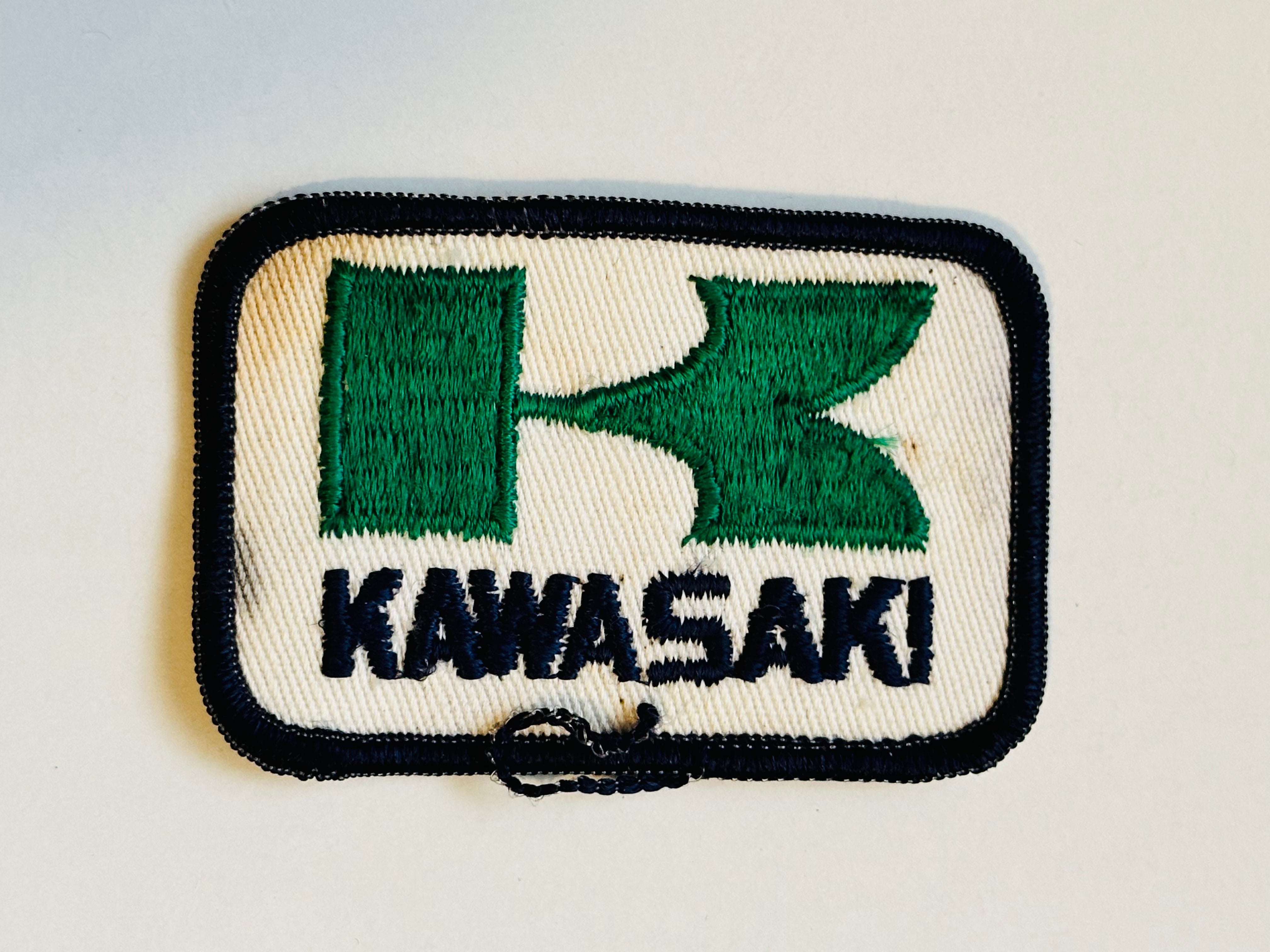 Vintage 1980 Kawasaki Motorcycle Original Rare Patch - Perfect for Biker Jackets, Vests & Collectors