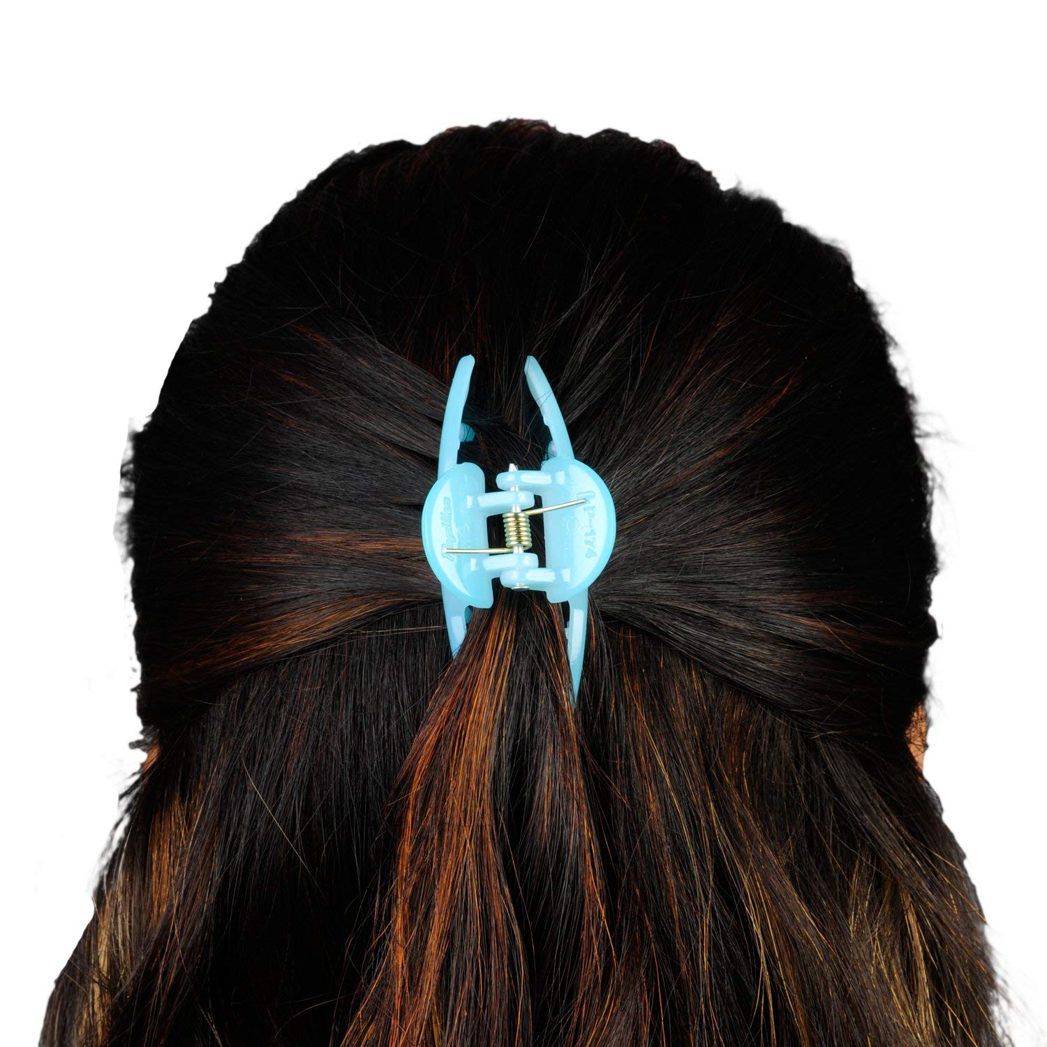 SIYAA Medium Plastic Hair Clutch for Women - Trendy Hair Clip Set of 6 | Hair Claw Clips for Ponytails, Buns & Updos | Perfect for Work, Gym & Everyday Styling