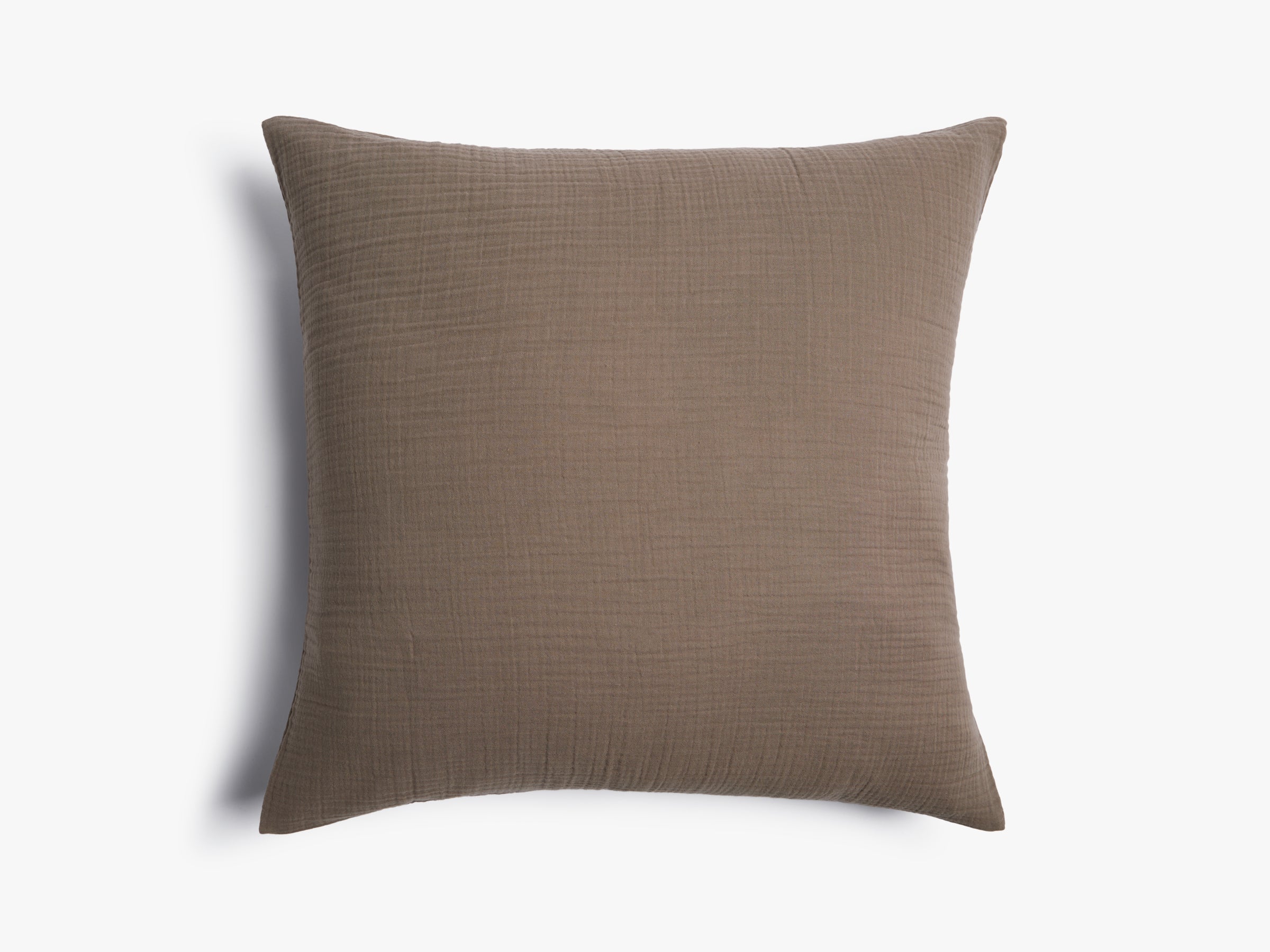 Organic Cloud Cotton Euro Sham Pillowcase - Soft & Breathable (Warm Grey) - Perfect for Bedroom Decor, Guest Rooms & Luxury Hotels