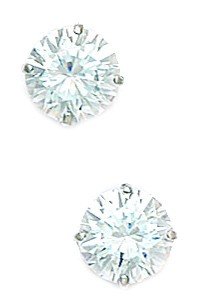 14K White Gold 8mm Ball Stud Earrings for Women - Minimalist Elegant Jewelry Gift for Her - Perfect for Everyday Wear, Date Nights & Special Occasions