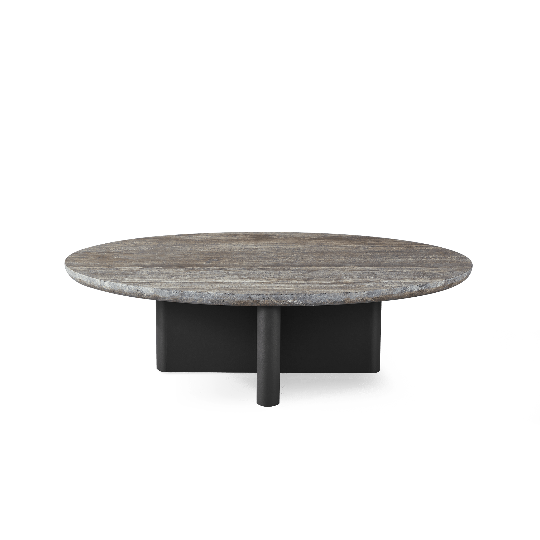 Victoria Aluminum Oval Stone Coffee Table - Modern Living Room Centerpiece for Home Decor, Indoor & Outdoor Use