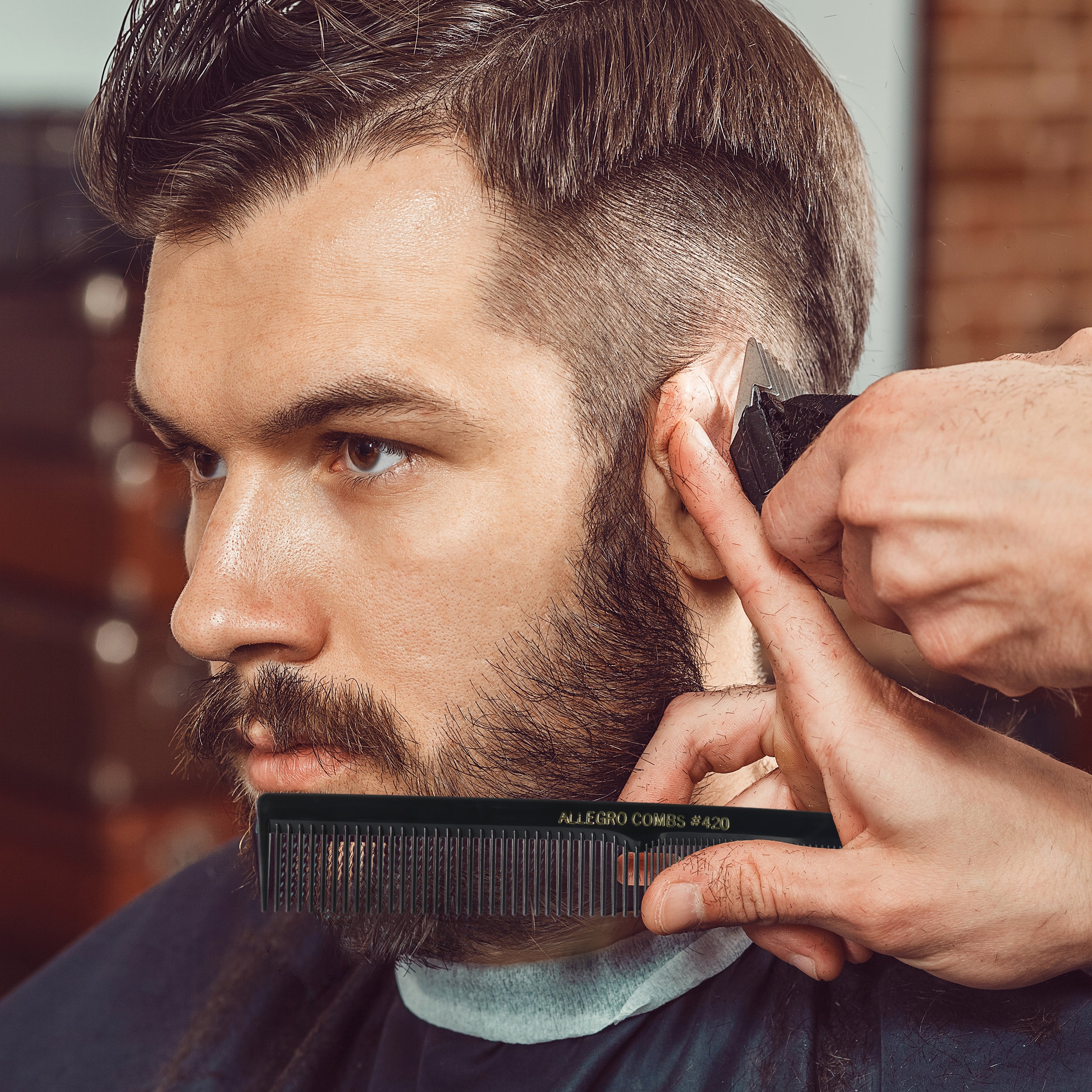 Professional 12-Piece Allegro Barber Comb Set for Hair Cutting & Styling - Perfect for Salons, Home Grooming & DIY Hairstyles