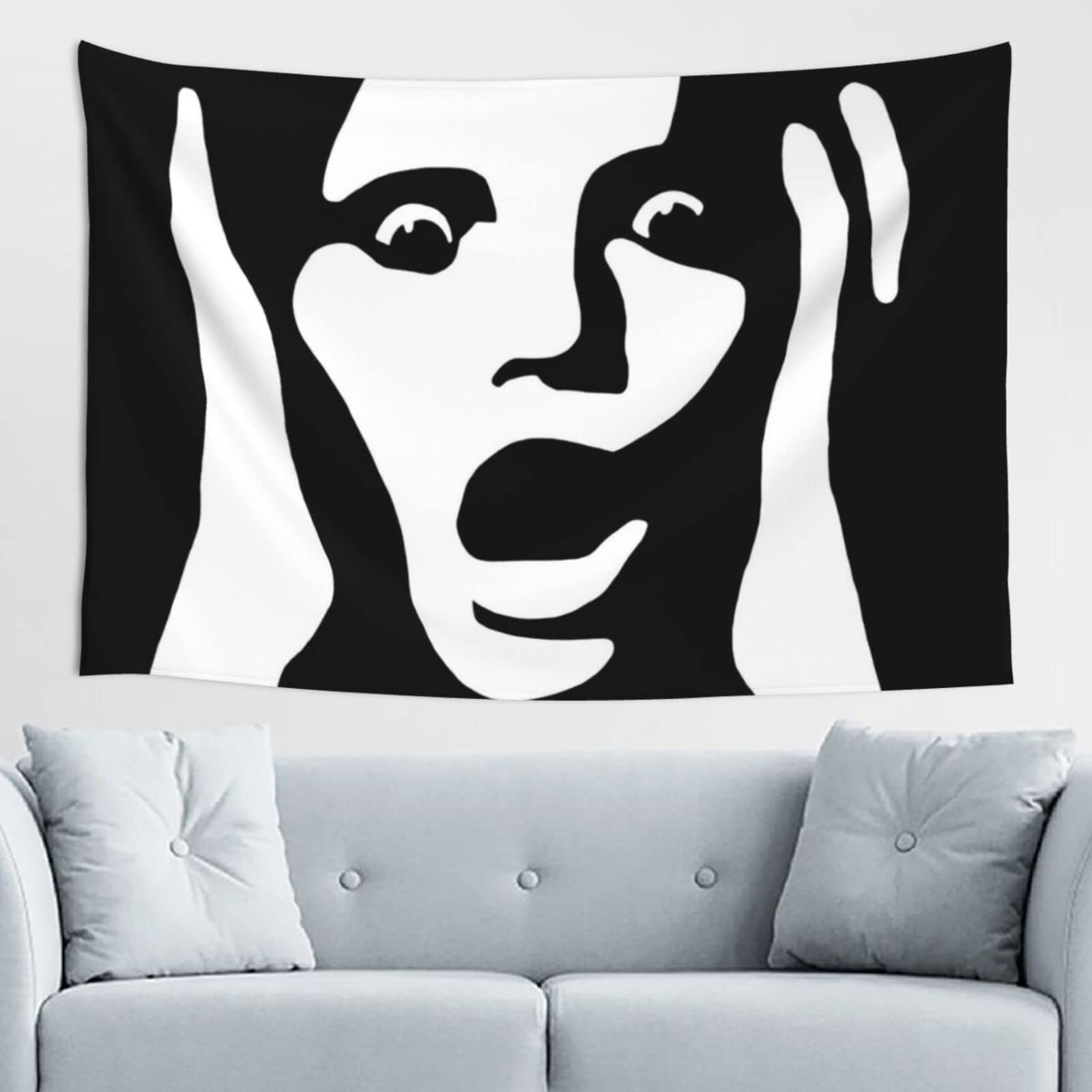 Tapestry Fear Wall Hanging - Gothic Horror Decor for Bedroom, Living Room, Picnic Blanket | Perfect for Halloween Party, Dorm Room & Gothic Home Decor (Horizontal)