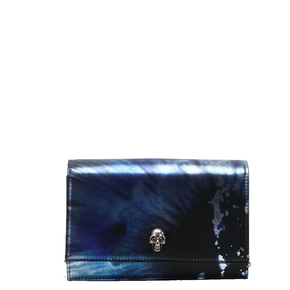 Skull Mini Bag Iris Blue - Gothic Crossbody Purse for Women, Perfect for Halloween, Cosplay & Everyday Use