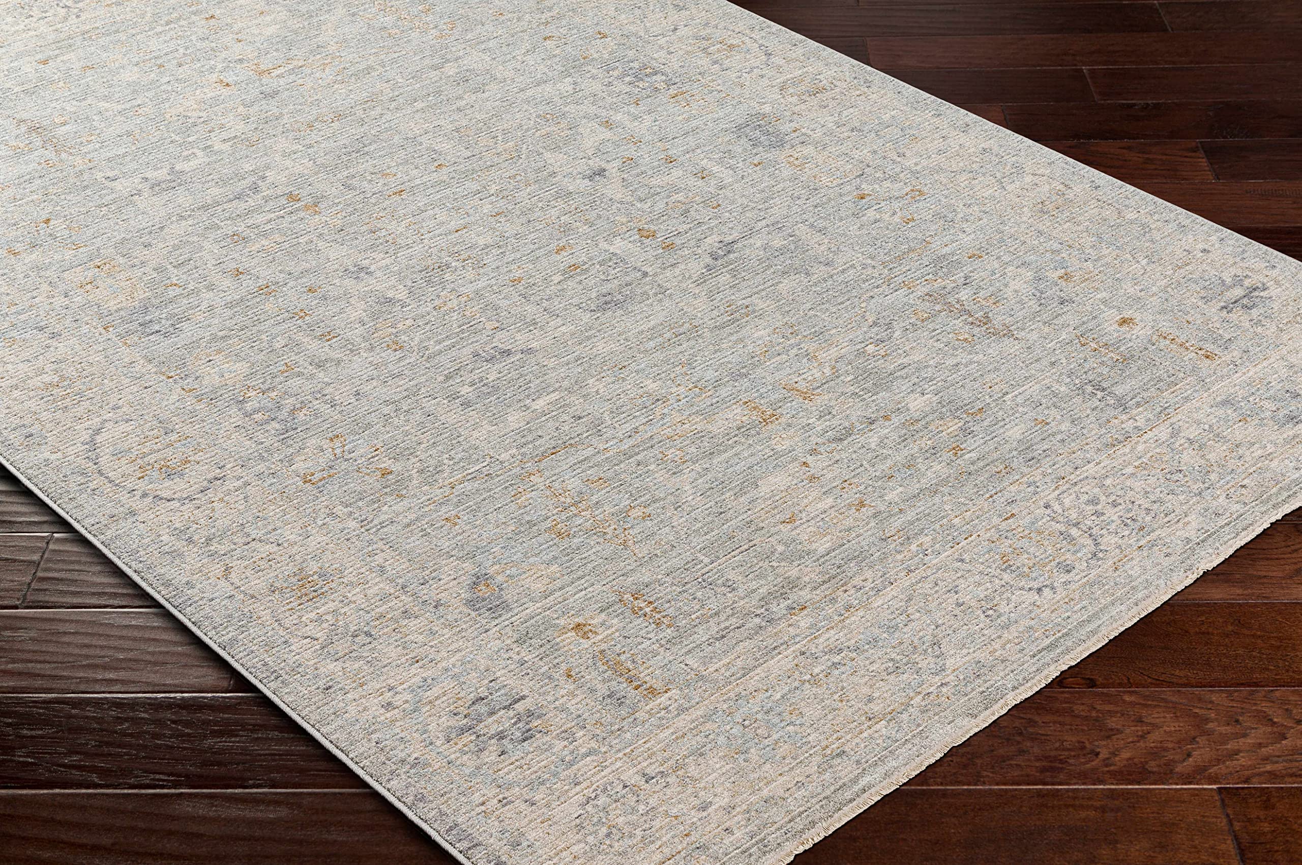 Premium Hauteloom MERV 13 Living Room & Bedroom Area Rug - Soft Gray & Brown Modern Design - 7'10