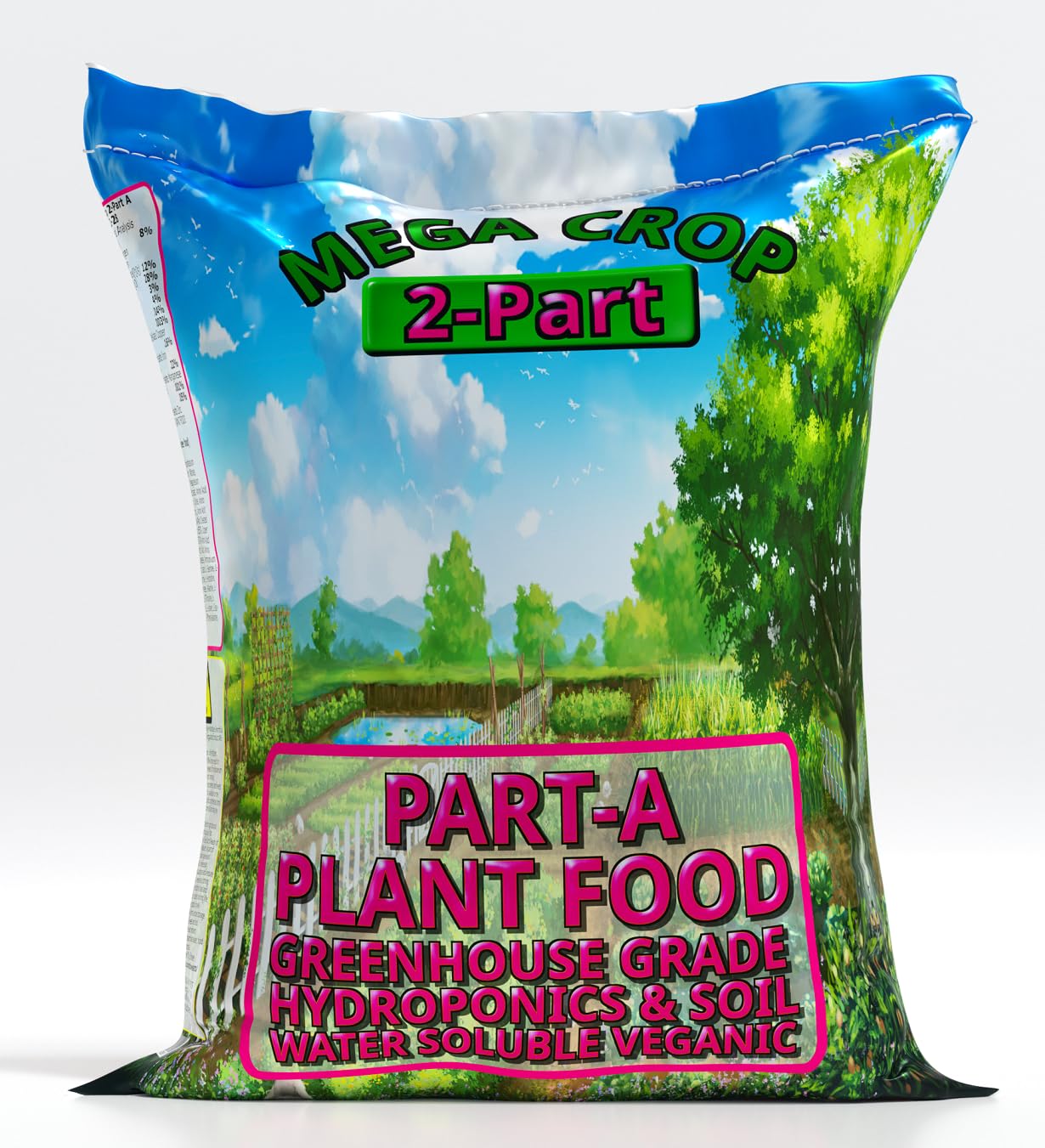Mega Crop 2-Part Hydroponic & Soil Nutrient Fertilizer with Organic NPK (5-12-26) - Plant Growth Booster for Indoor Gardens, Greenhouses & Home Growers