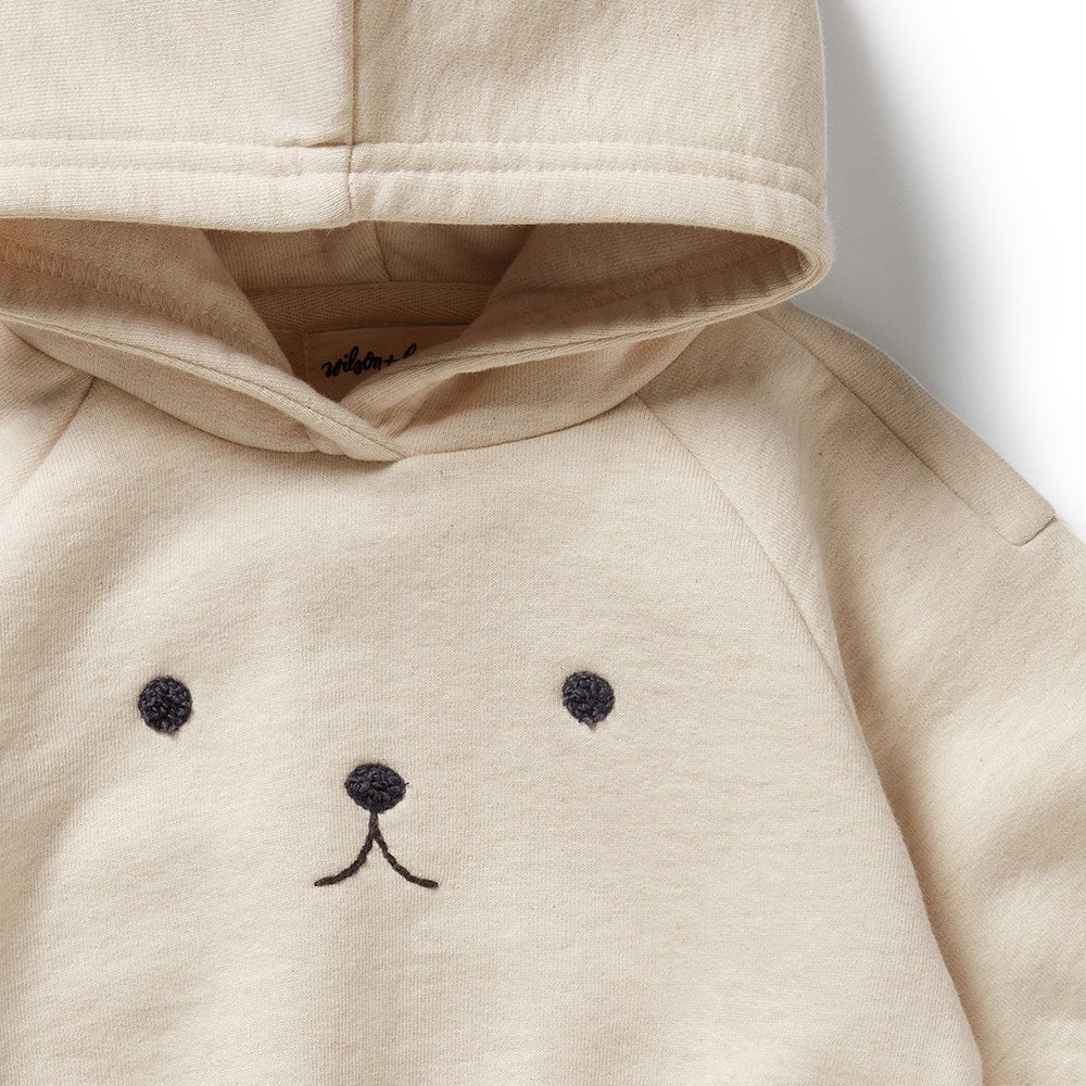 Organic Oatmeal Terry Hooded Sweatshirt for Women & Men - Soft Cotton Pullover Hoodie for Casual Wear, Gym, and Outdoor Activities