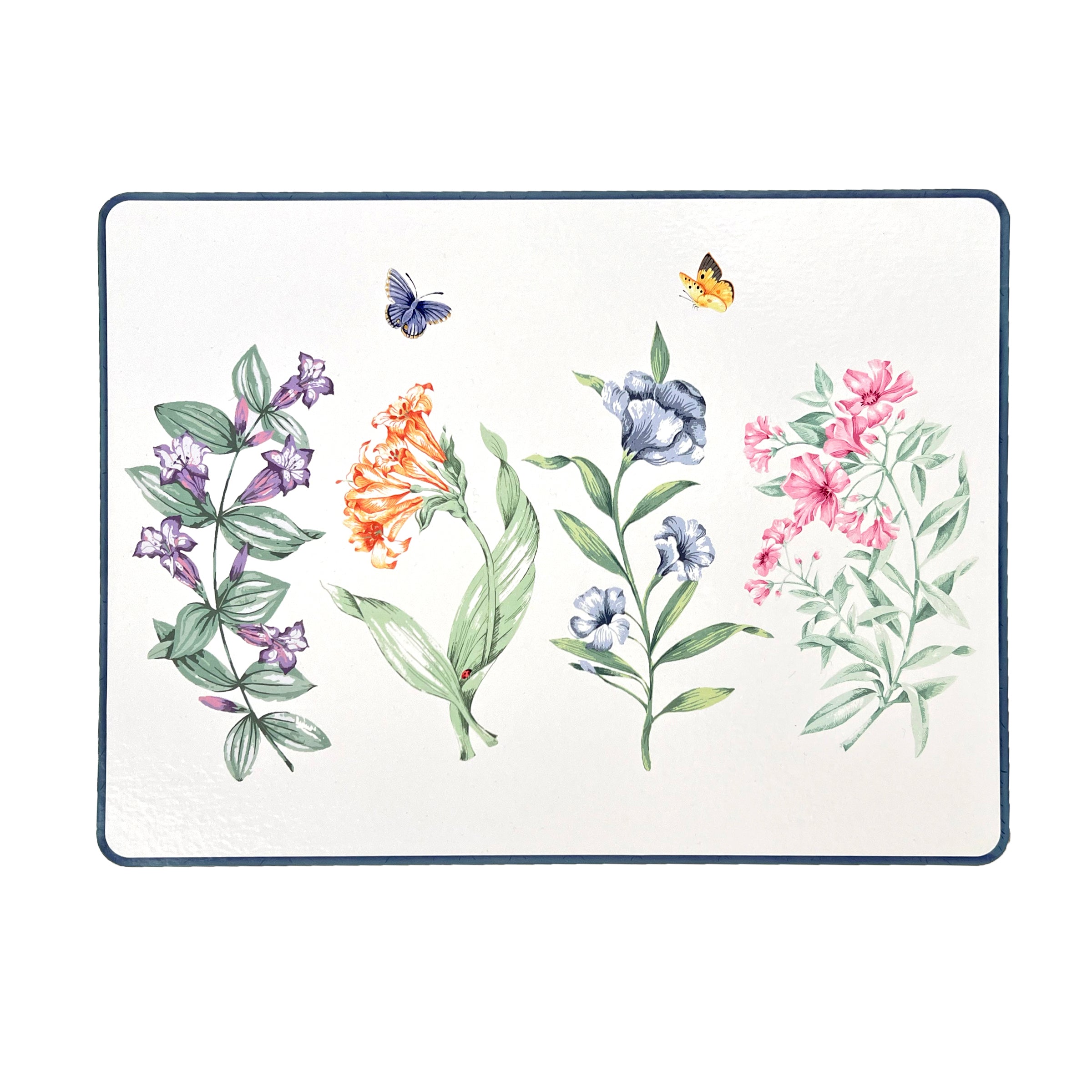 Butterfly Meadow Corkback Placemats Set of 4 - Waterproof & Heat-Resistant Table Mats for Dining, Kitchen, and Outdoor Use